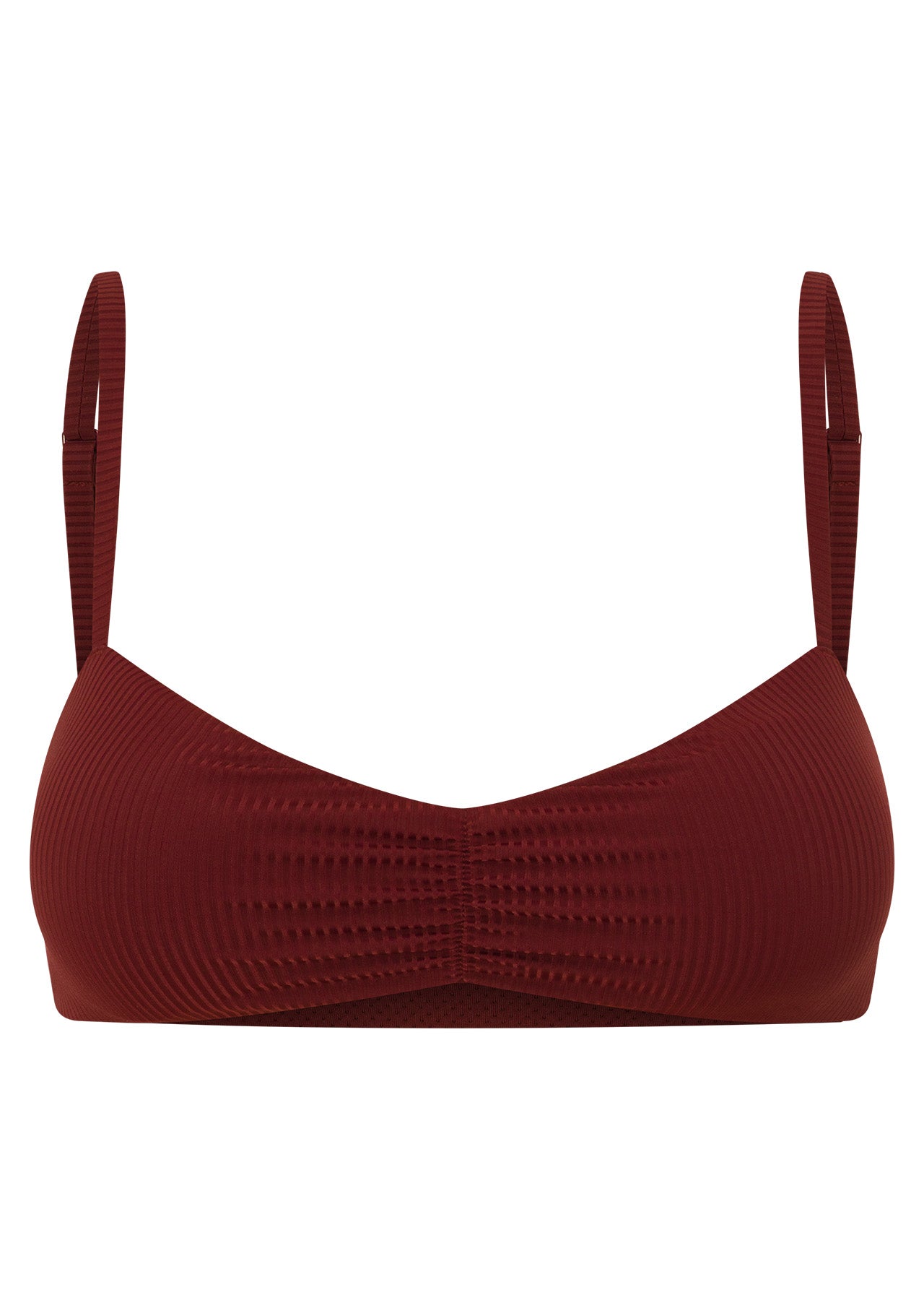 Lorna Jane Dolce Vita Rib Sports Bra - Dark Ruby