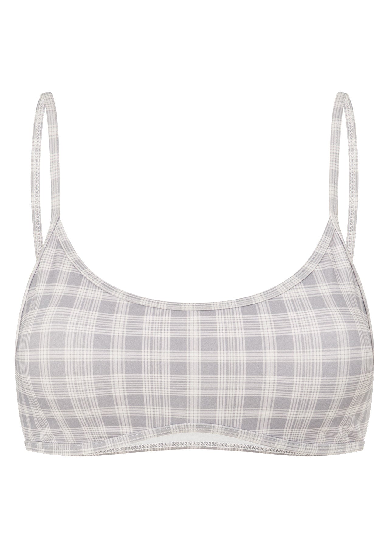 Lorna Jane Country Club Check Sports Bra - Grey Check
