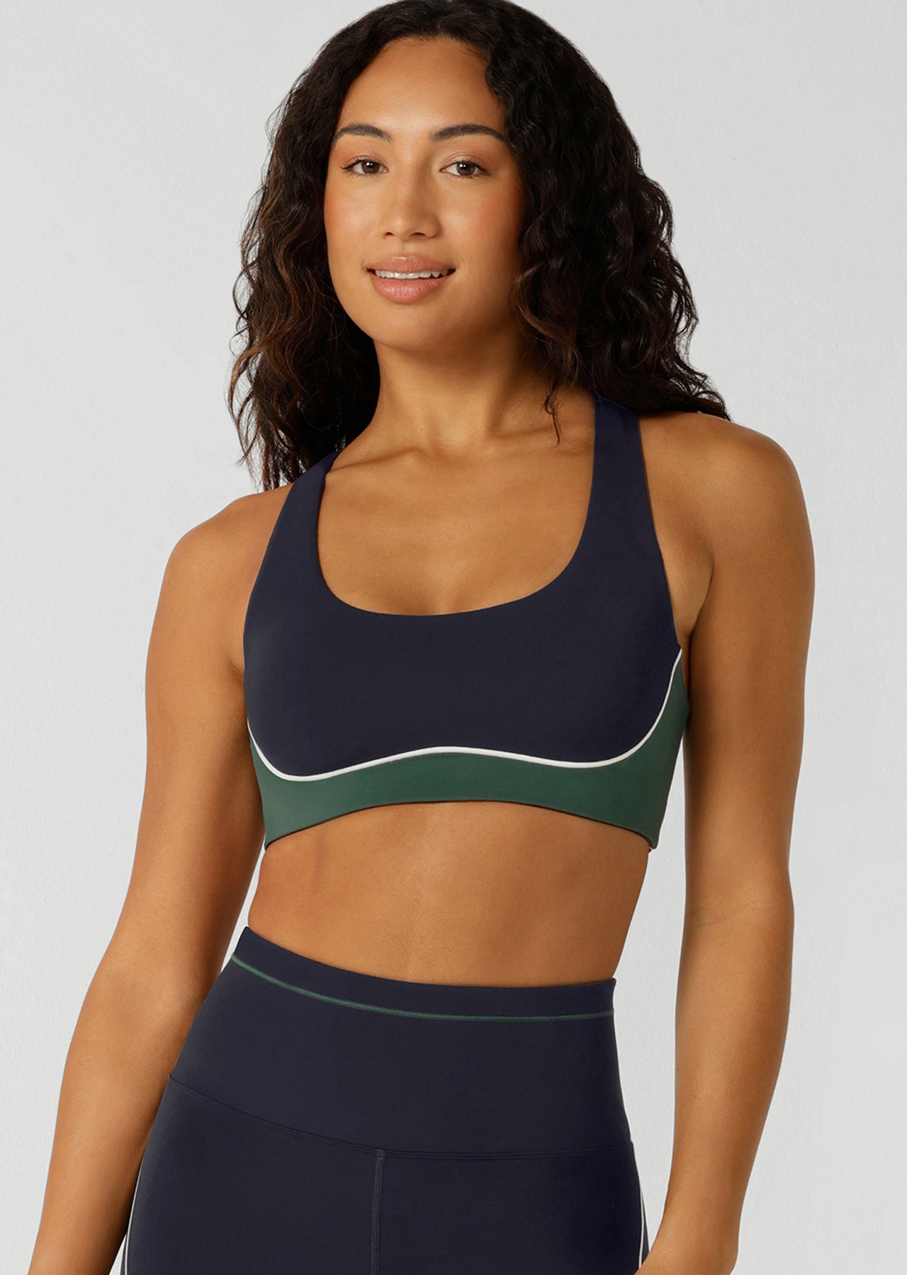 Lorna Jane Momentum High Support Sports Bra - Midnight Blue