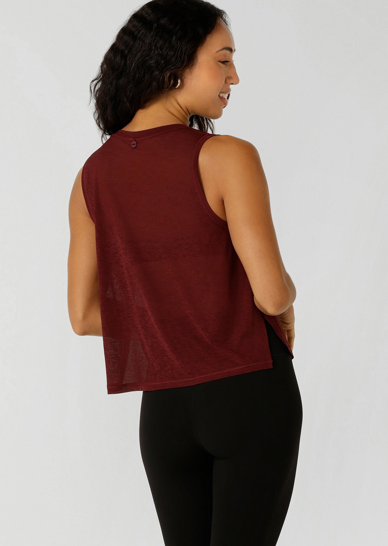 Lorna Jane Finish Line Active Tank - Dark Ruby