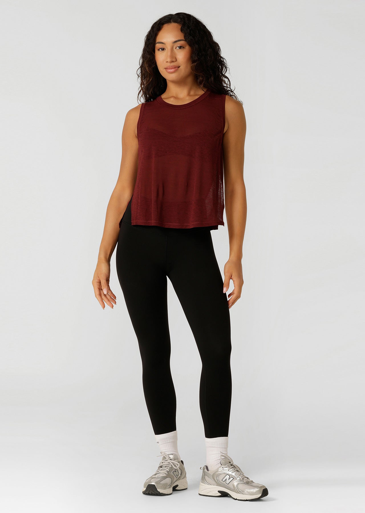Lorna Jane Finish Line Active Tank - Dark Ruby