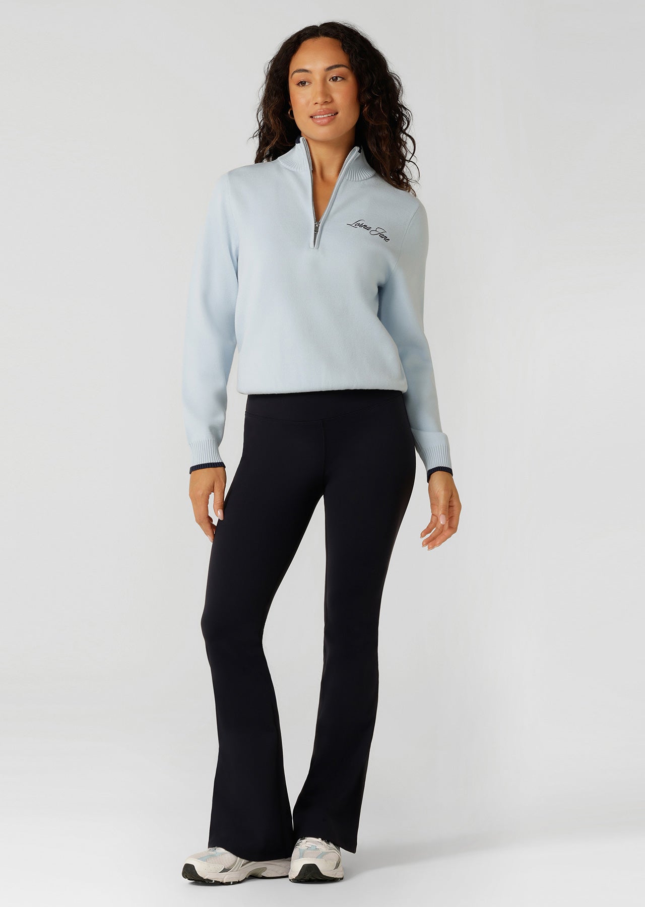 Lorna Jane Alpine Club 1/2 Zip Knit Jumper - Toulouse Blue