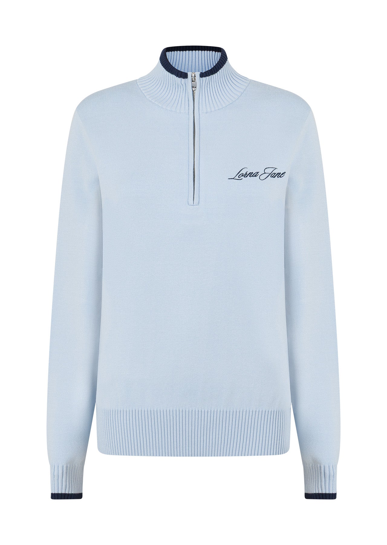 Lorna Jane Alpine Club 1/2 Zip Knit Jumper - Toulouse Blue