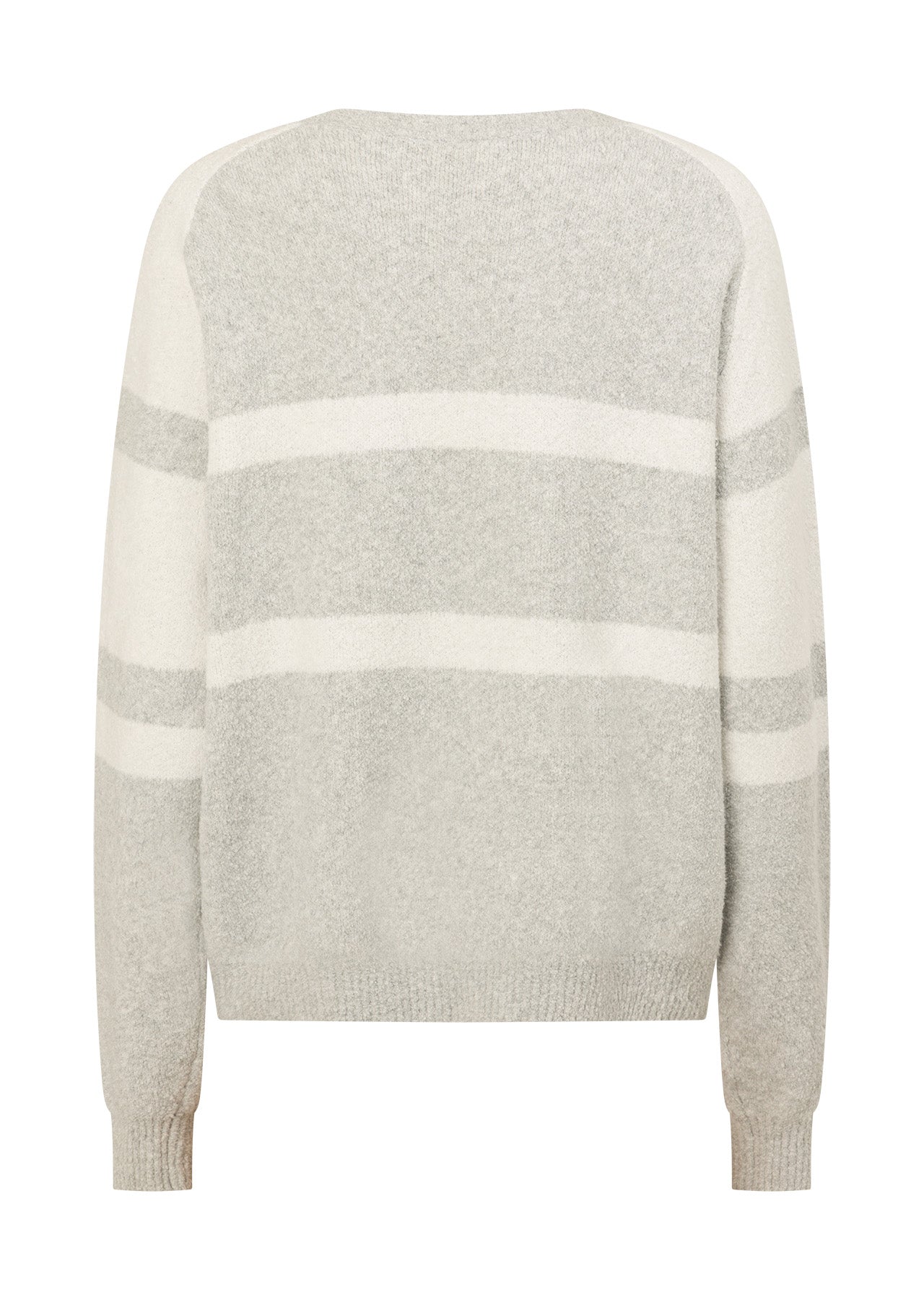 Lorna Jane Cloud Soft Logo Knit Jumper - Grey Marl