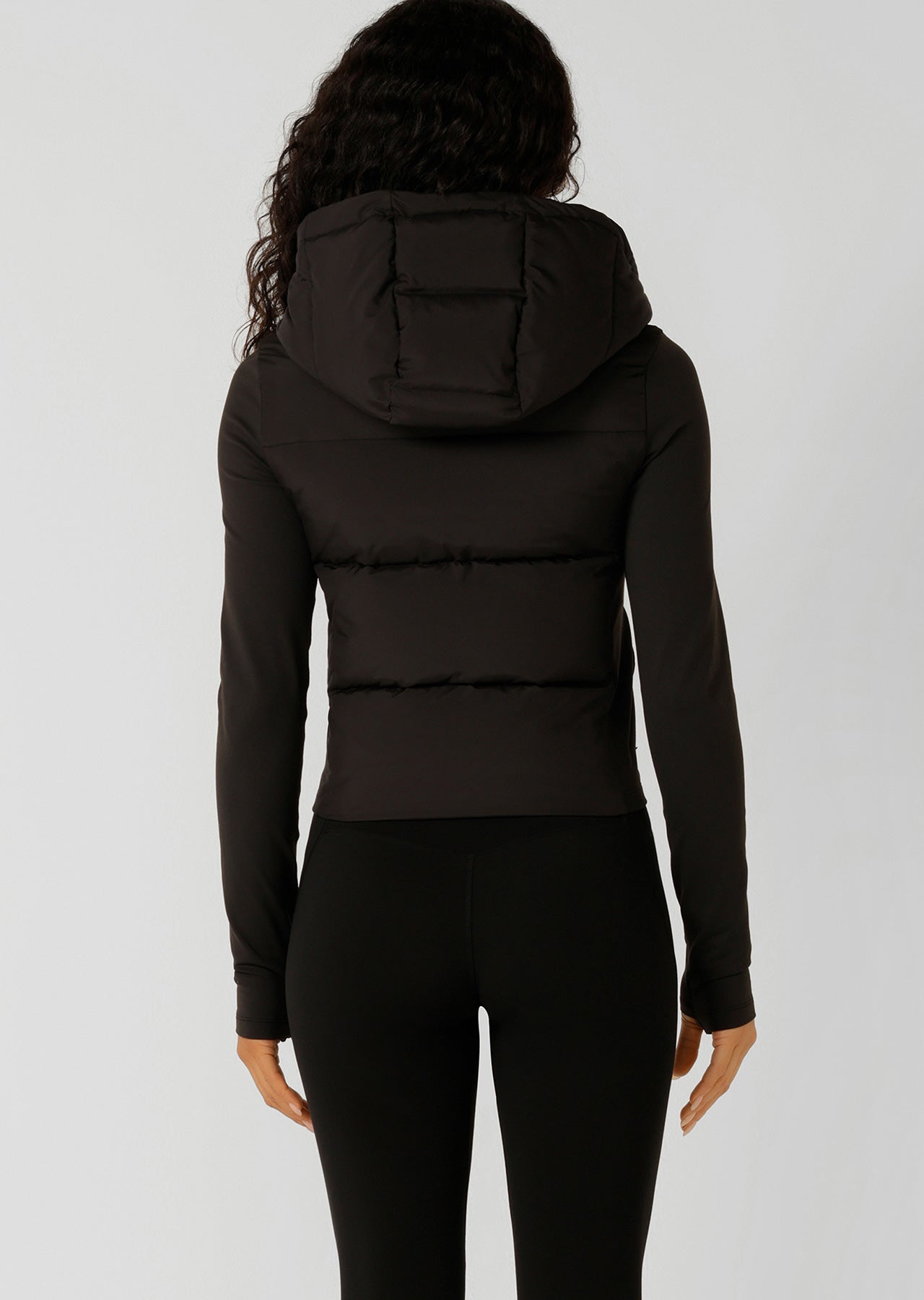 Lorna Jane Warm Up Thermal Combo Puffer Jacket - Black