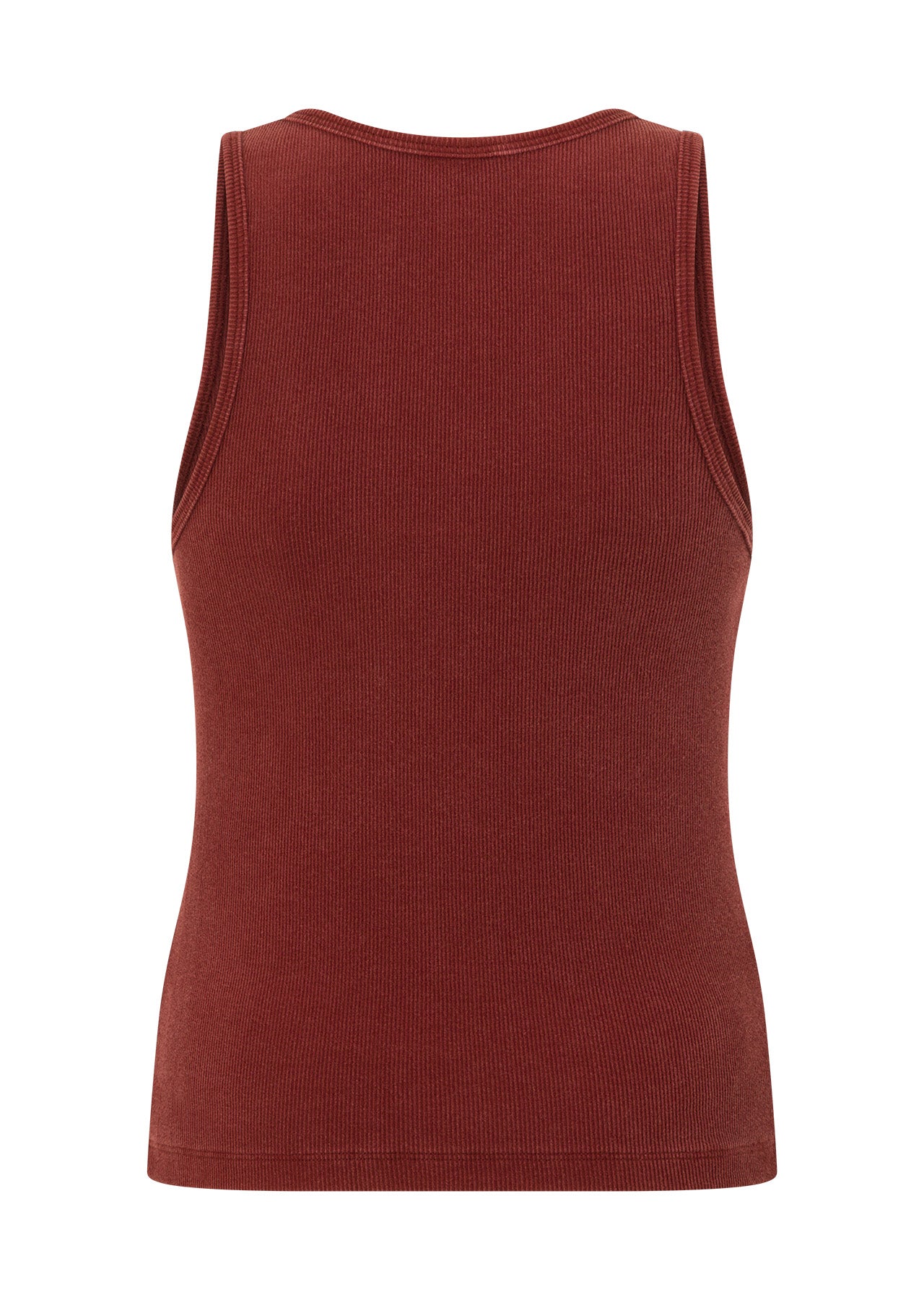 Lorna Jane Original Sport Washed Rib Tank - Washed Dark Ruby