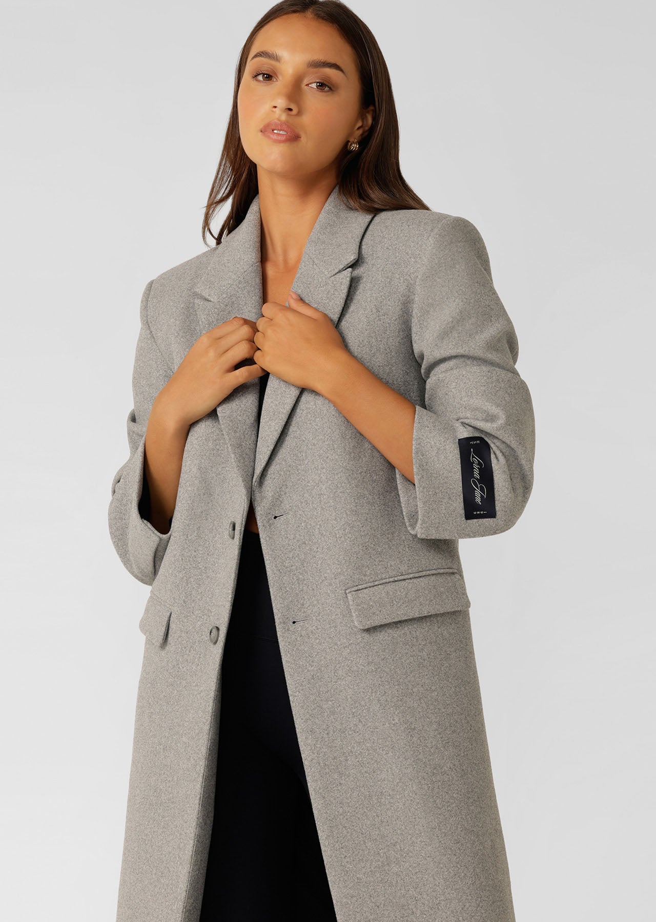 Lorna Jane LJ Iconic Longline Coat - Grey Marl