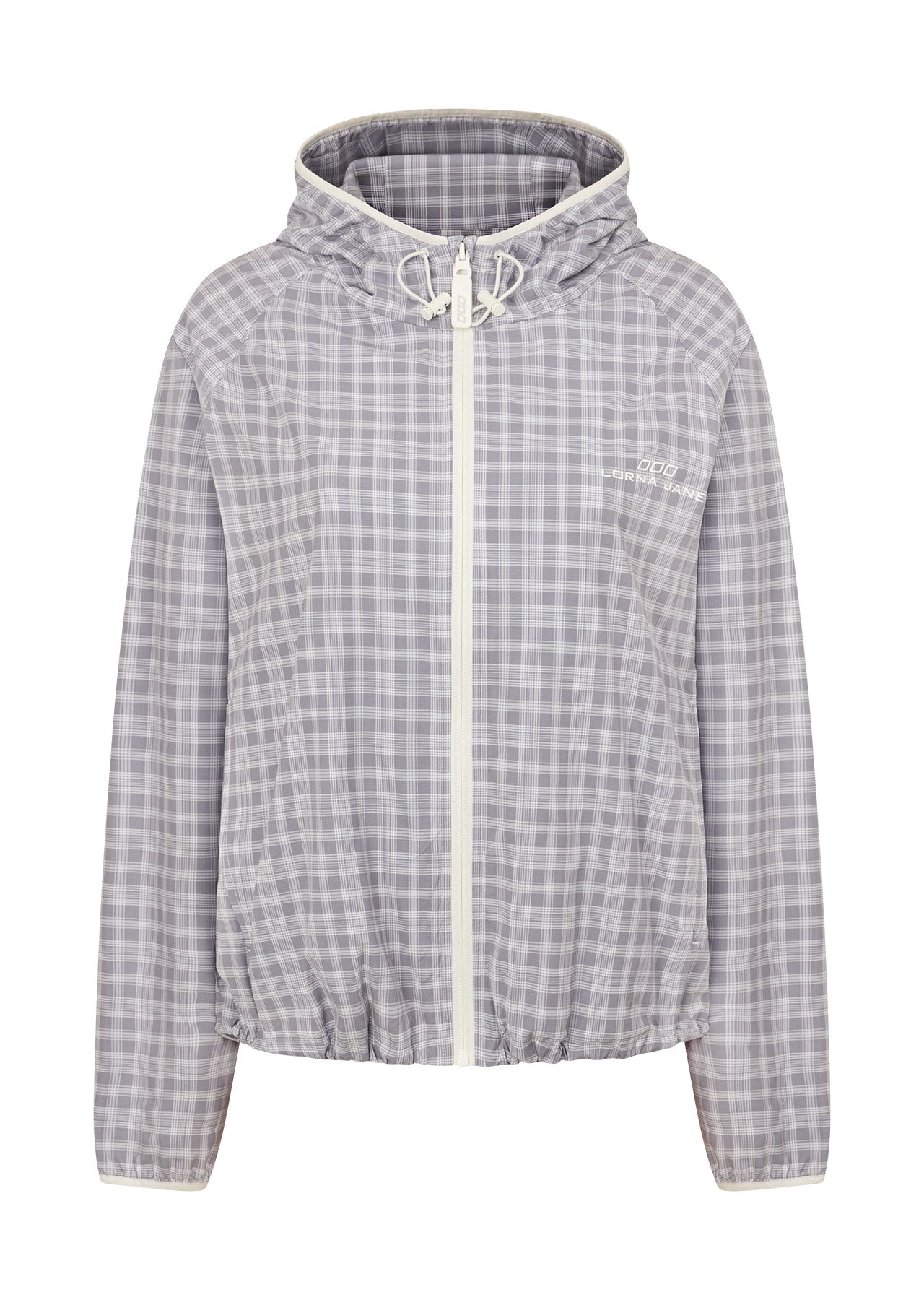Lorna Jane Country Club Outdoor Rec Jacket - Grey Check