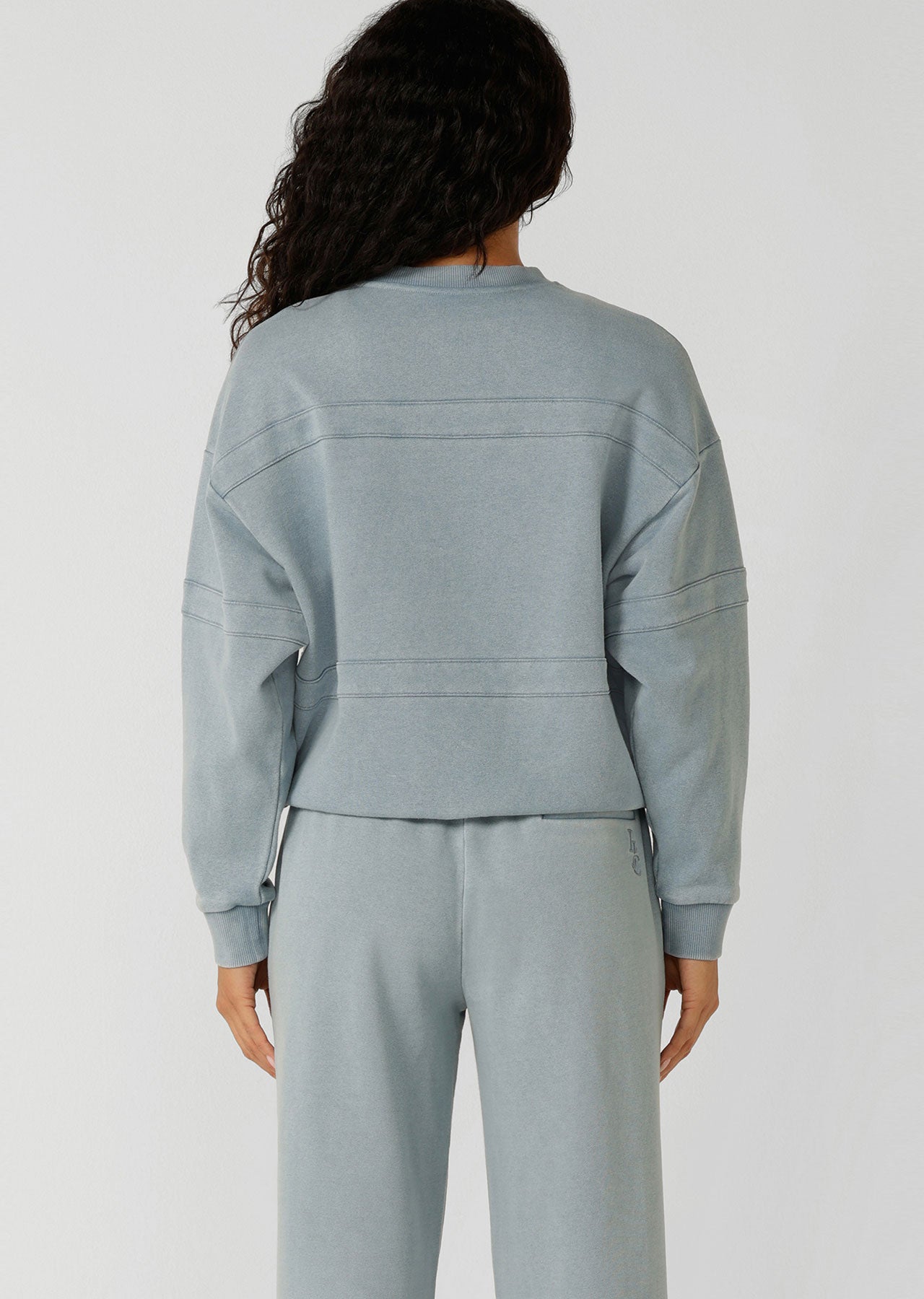 Lorna Jane Movement Sport Washed Panelled Sweat - Washed Blue