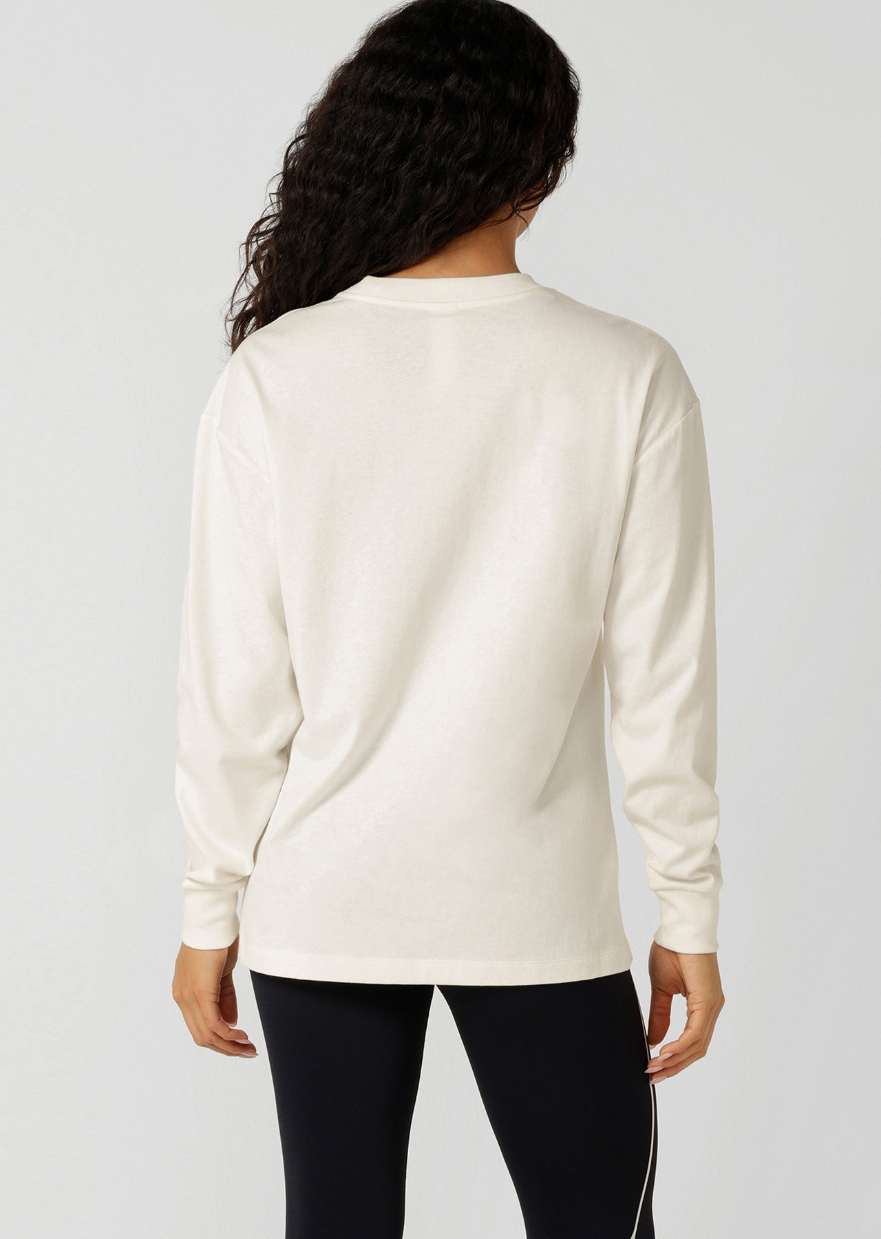 Lorna Jane Country Club Long Sleeve T-Shirt - Porcelain