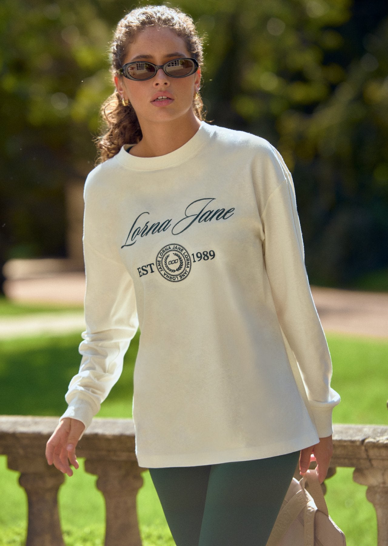 Lorna Jane Country Club Long Sleeve T-Shirt - Porcelain