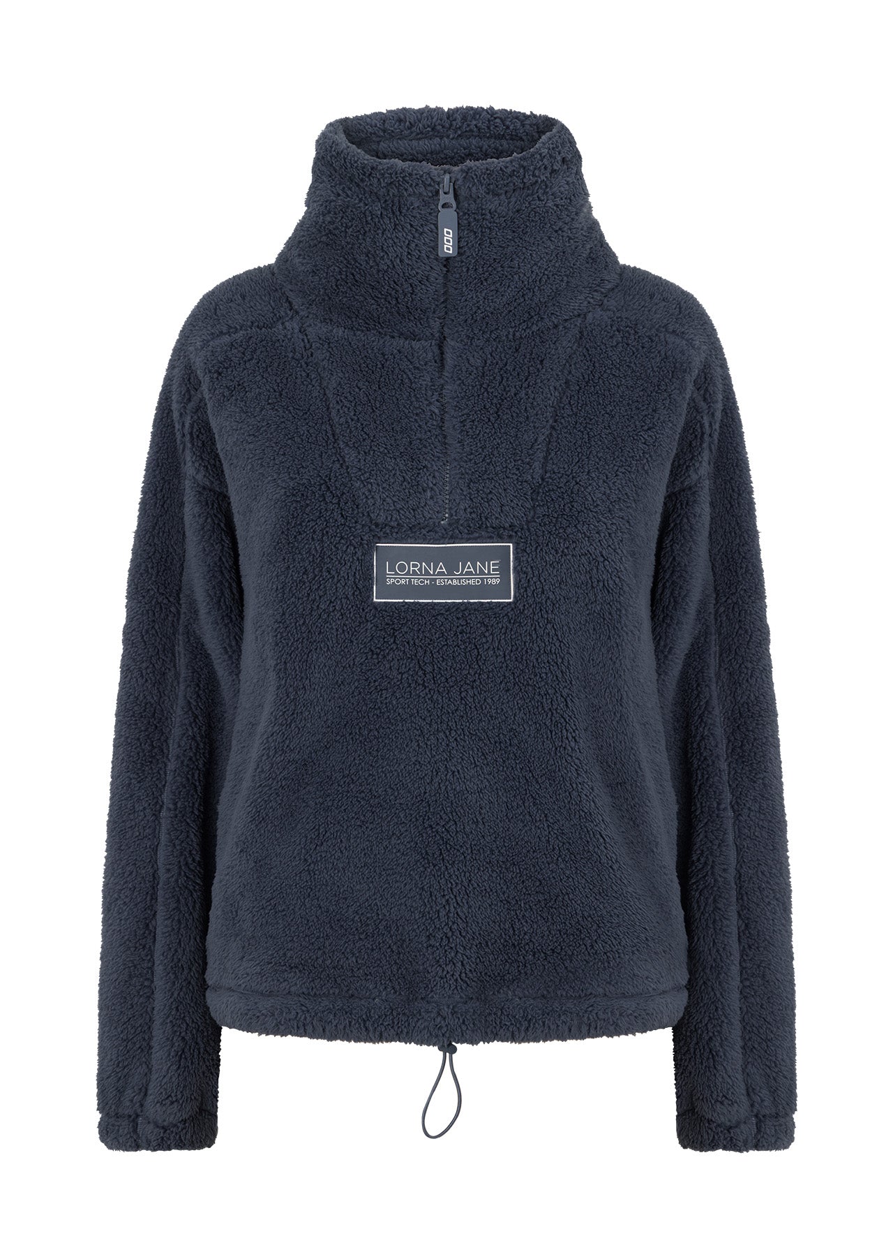 Lorna Jane Everyday Teddy Quarter Zip Sweat - Dark Powder Grey