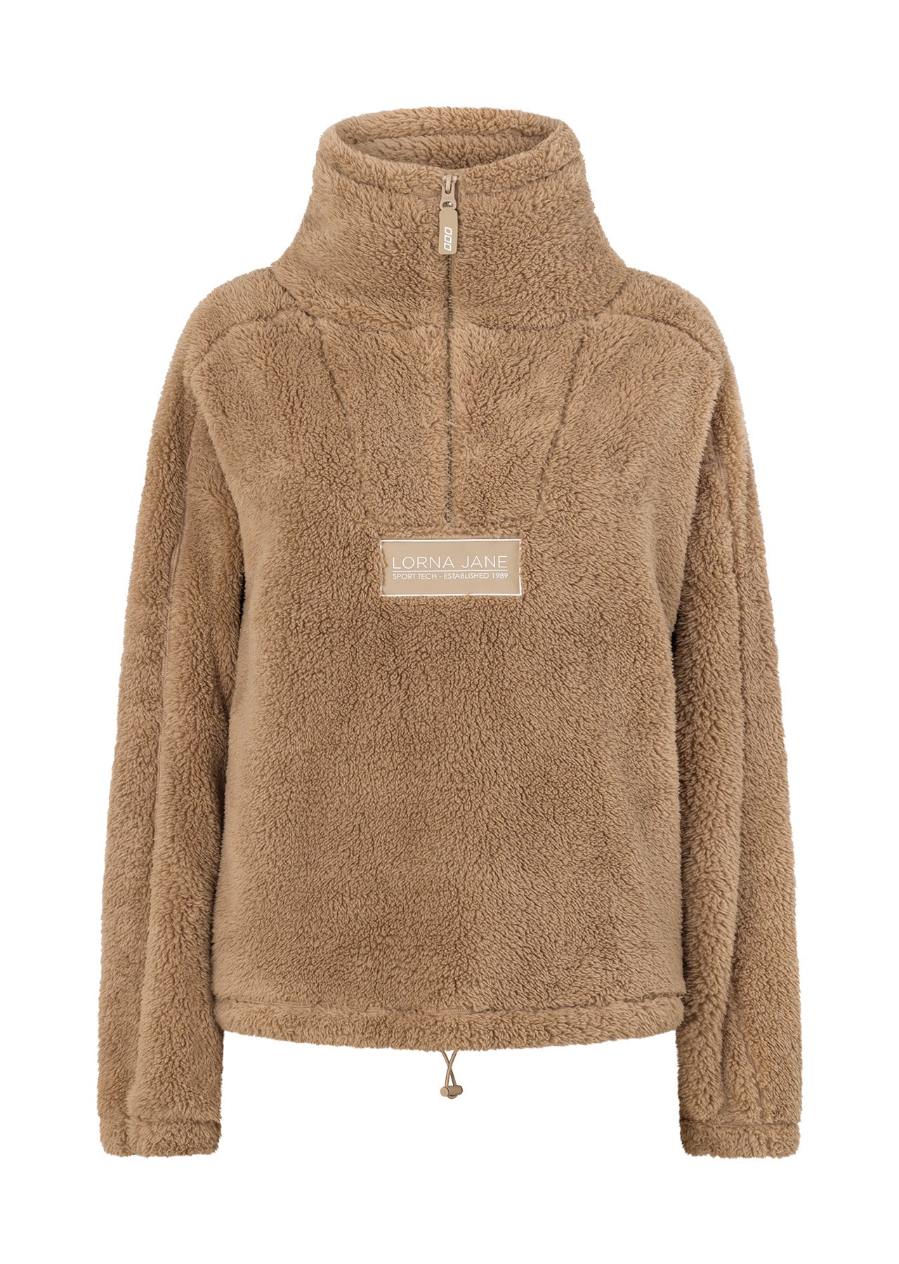 Lorna Jane Everyday Teddy Quarter Zip Sweat - Sand Dune