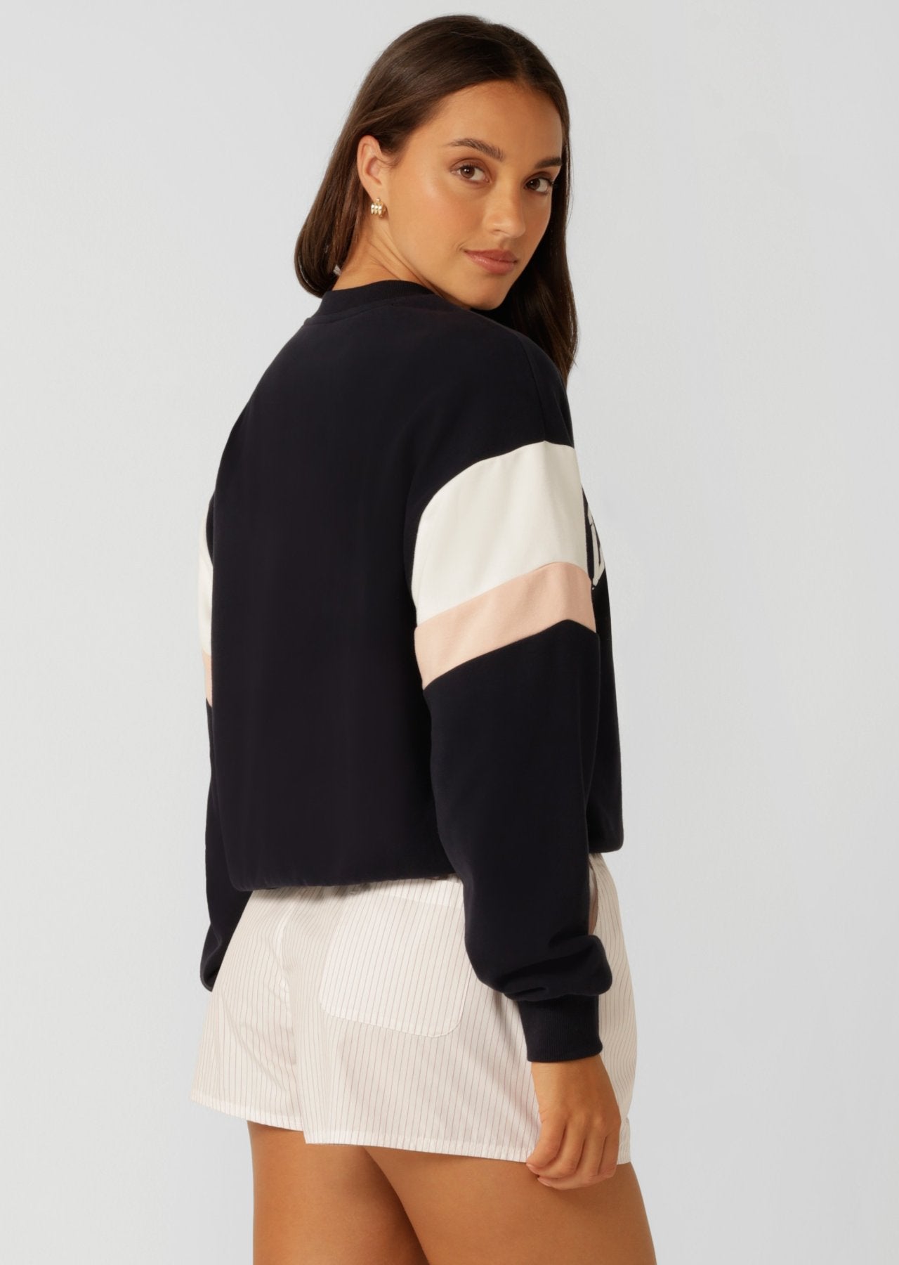 Lorna Jane Soft Touch College Lounge Sweat - Midnight Blue