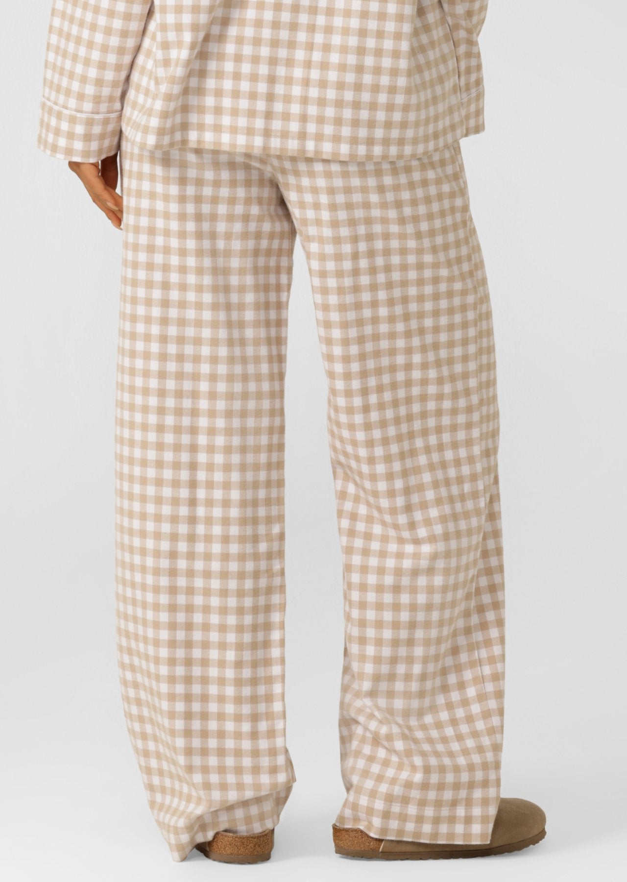 Lorna Jane Flannel Lounge Pants - Latte Check
