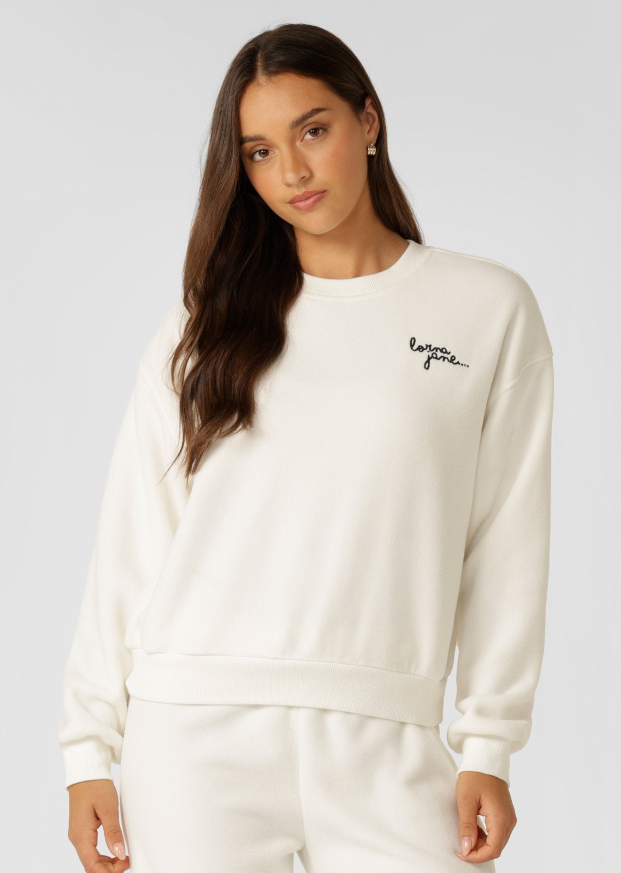 Lorna Jane Cosy Lounge Sweatshirt - Porcelain