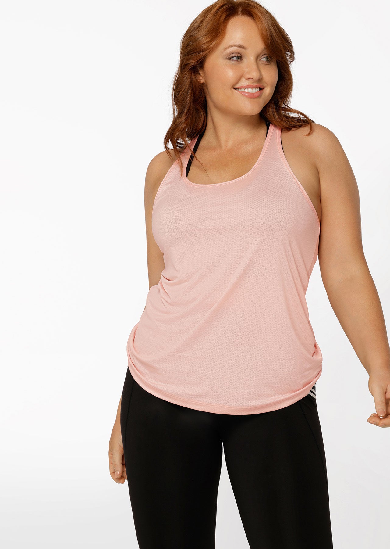 Lorna Jane Grab And Go Active Mesh Tank - Blushed Pink
