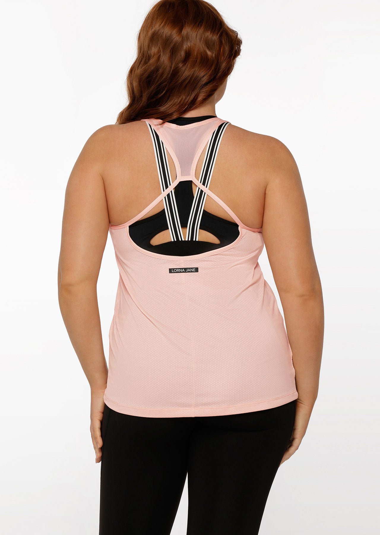 Lorna Jane Grab And Go Active Mesh Tank - Blushed Pink