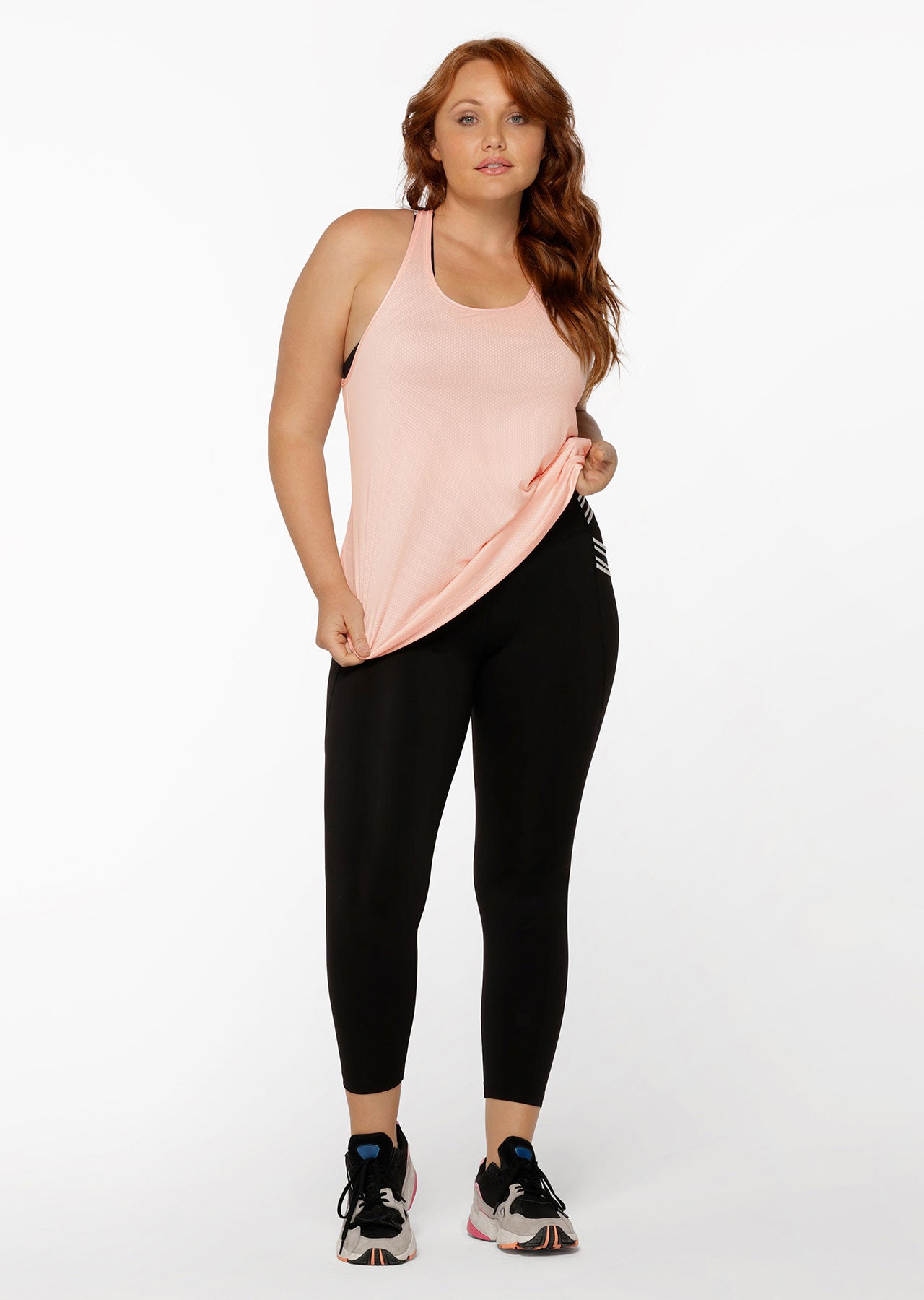 Lorna Jane Grab And Go Active Mesh Tank - Blushed Pink