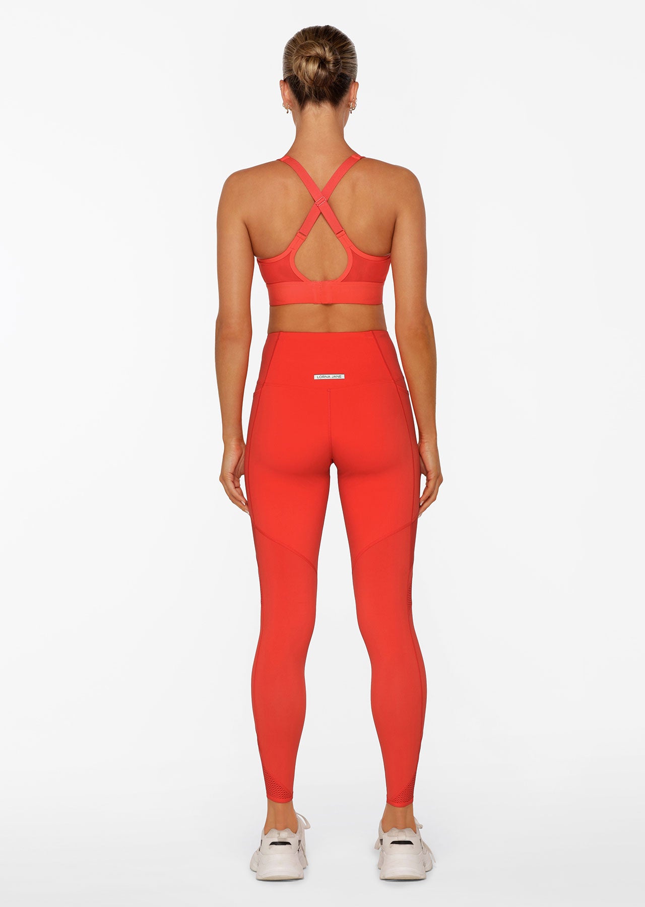 Lorna Jane Circuit Recycled Pocket Booty Ankle Biter Leggings - Hot Tomato