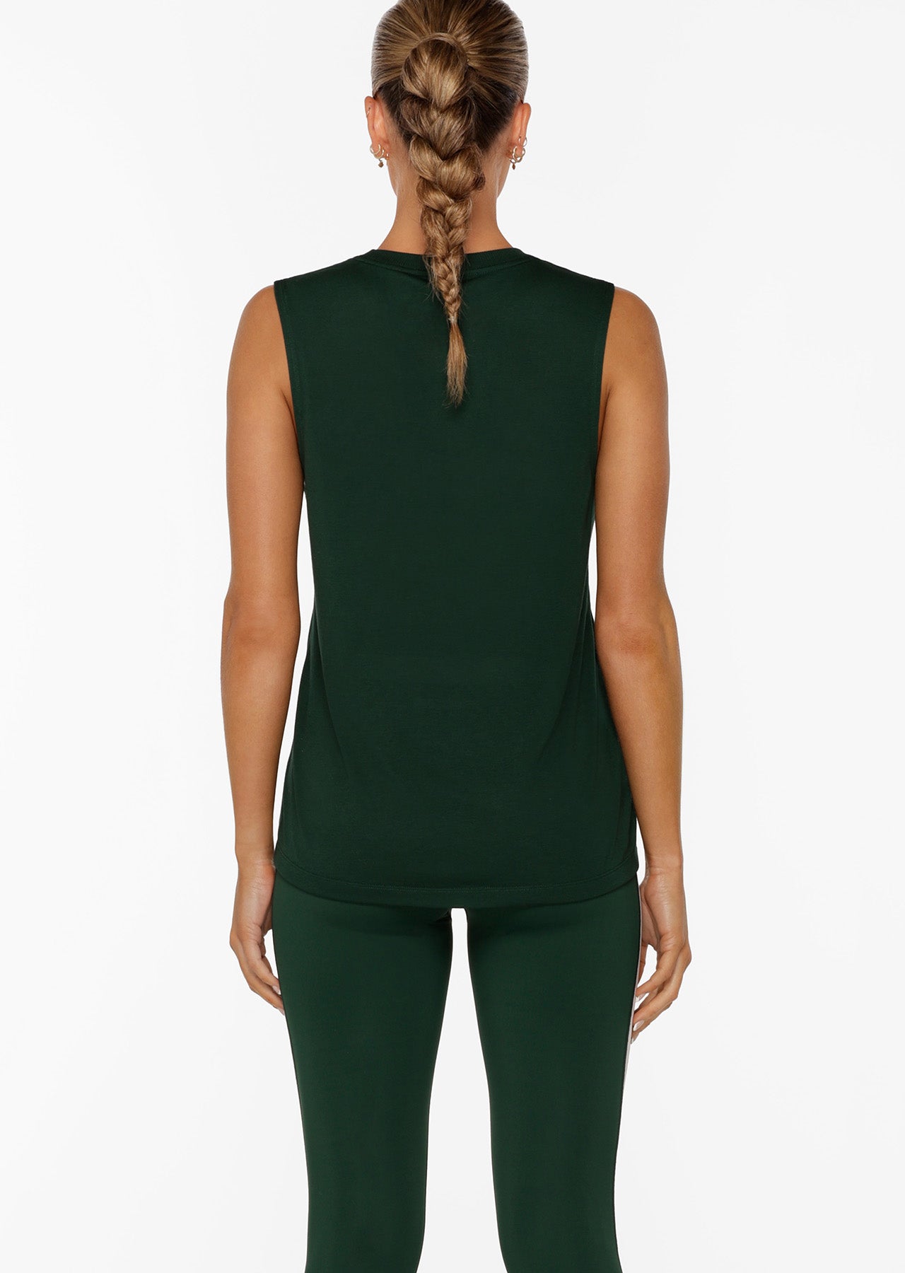 Lorna Jane Lotus Muscle Tank - Dark Green
