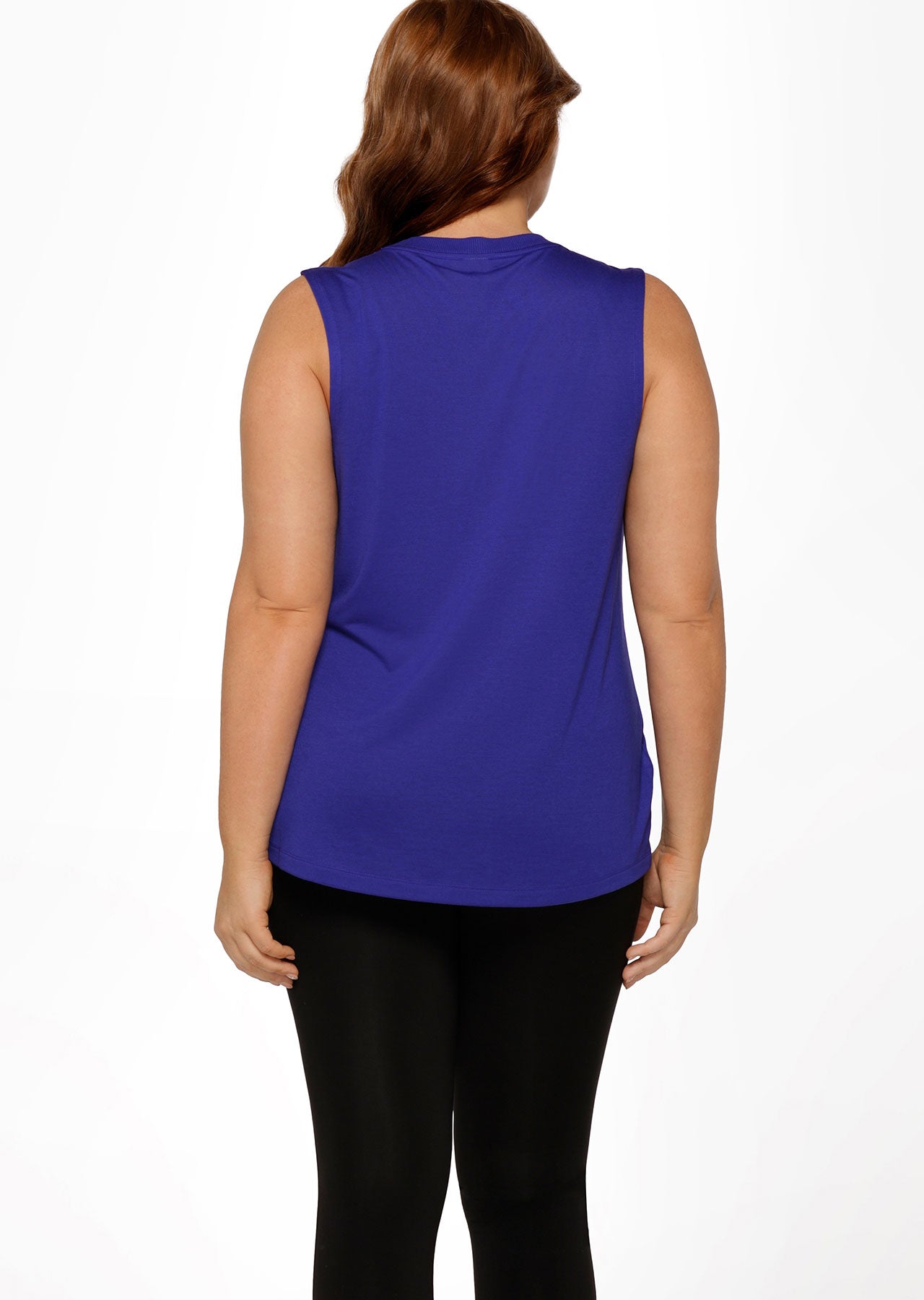 Lorna Jane Lotus Muscle Tank - Magnetic Blue