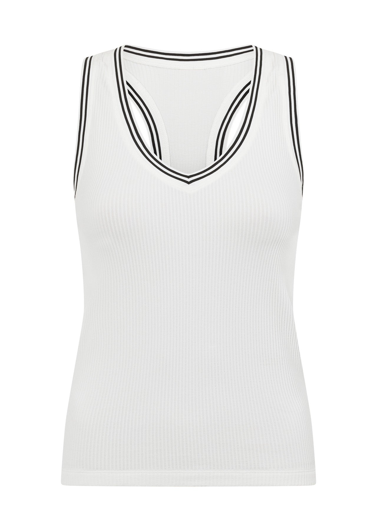 Lorna Jane Ace Seamless Rib Tank - Porcelain