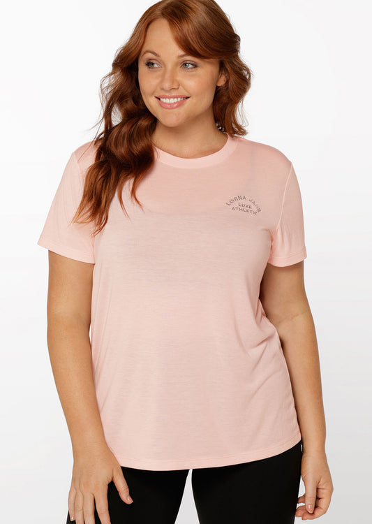 Lorna Jane Lotus T-Shirt - Blushed Pink
