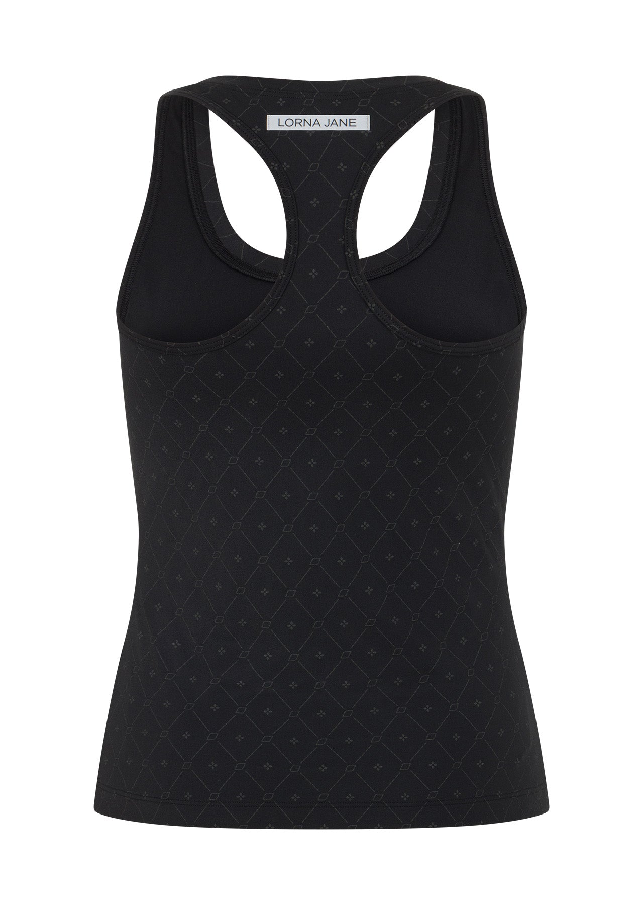Lorna Jane High Definition Reflective Active Tank - Black Reflective Monogram Print