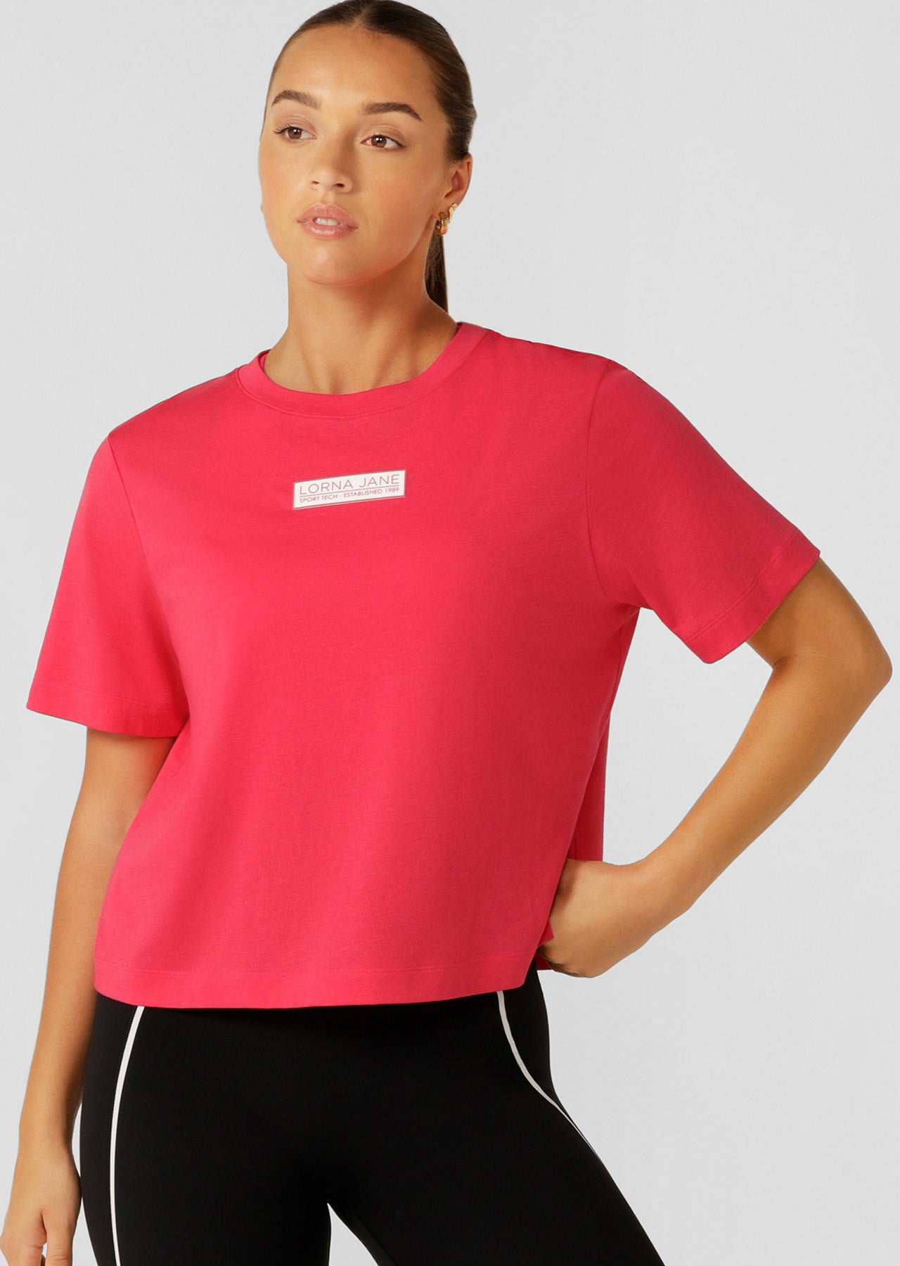 Lorna Jane Electric Energy Tee - Neon Raspberry