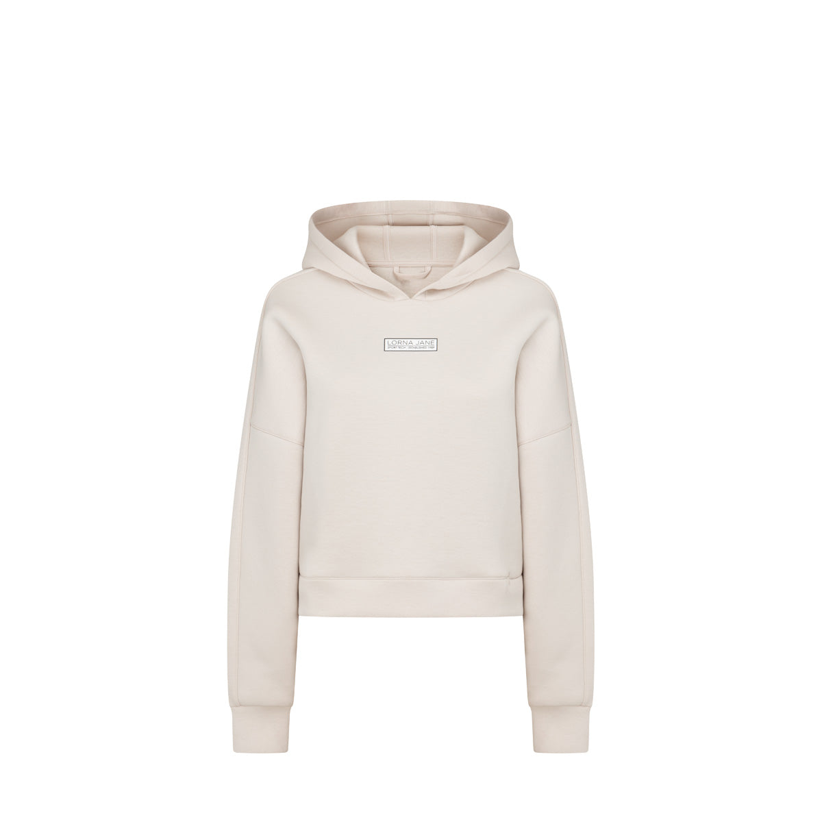 Lorna Jane All Hours Secret Pocket Cropped Hoodie - Ivory