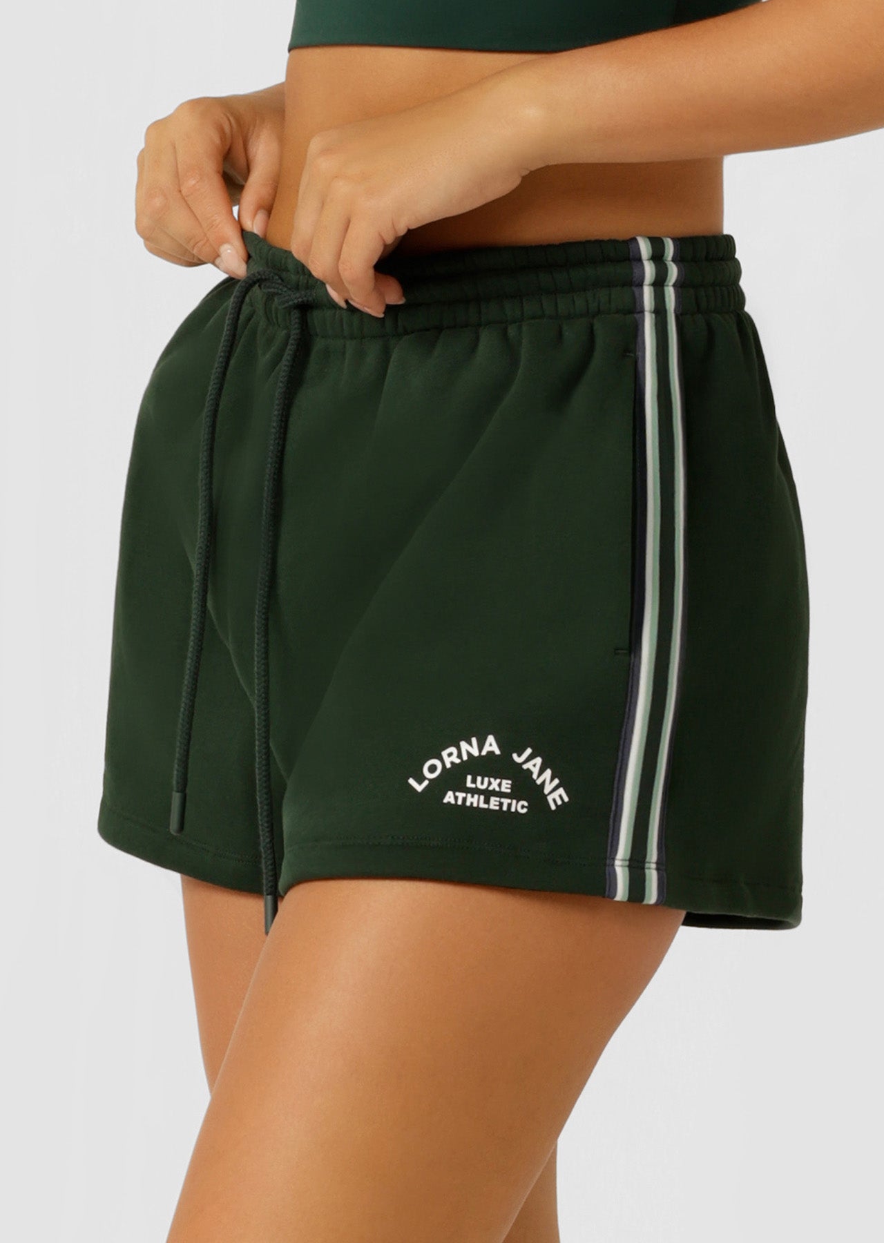 Lorna Jane Lotus Limited Edition Weekender Shorts - Dark Green
