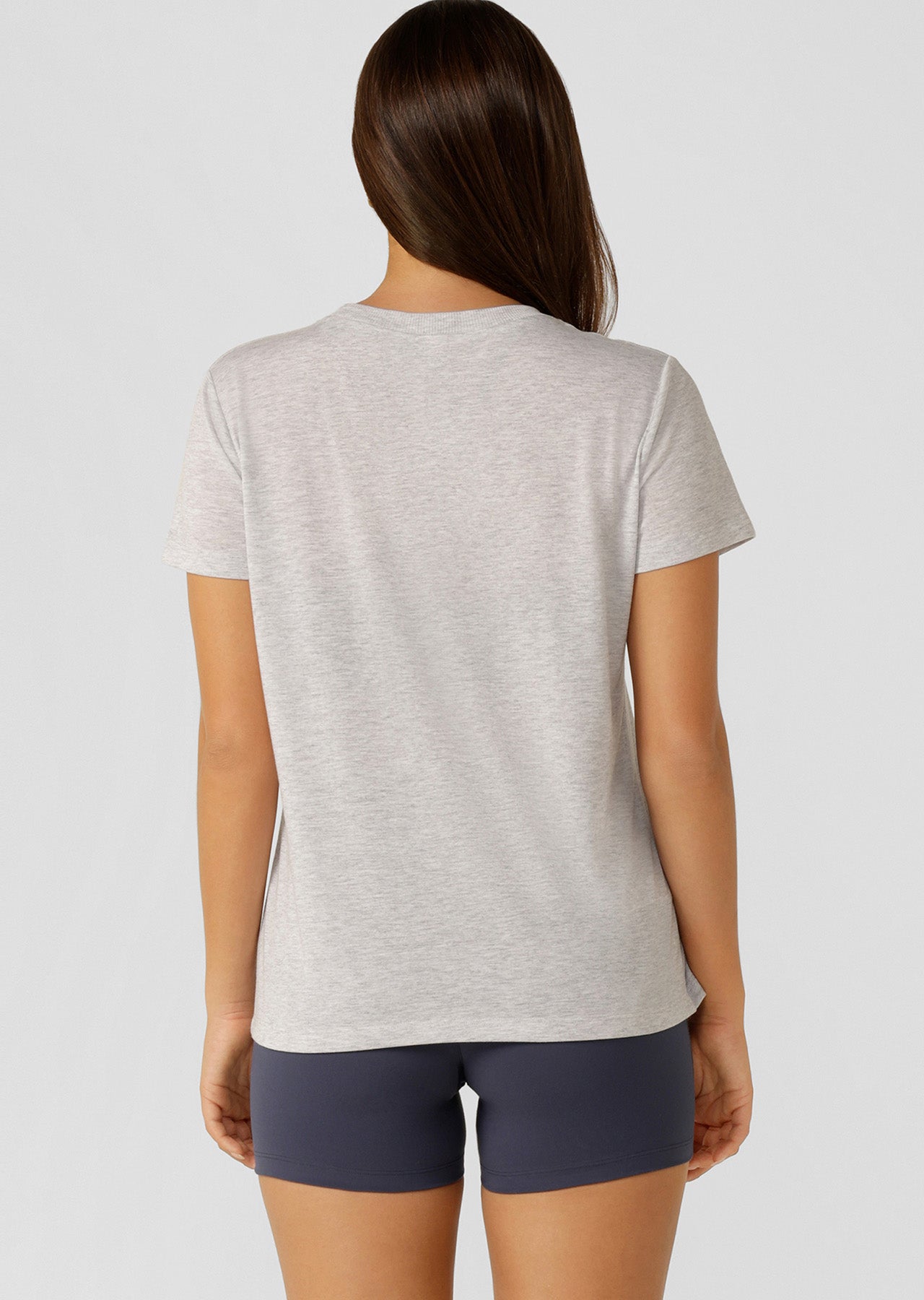 Lorna Jane Lotus Limited Edition Tee - Light Grey Marl