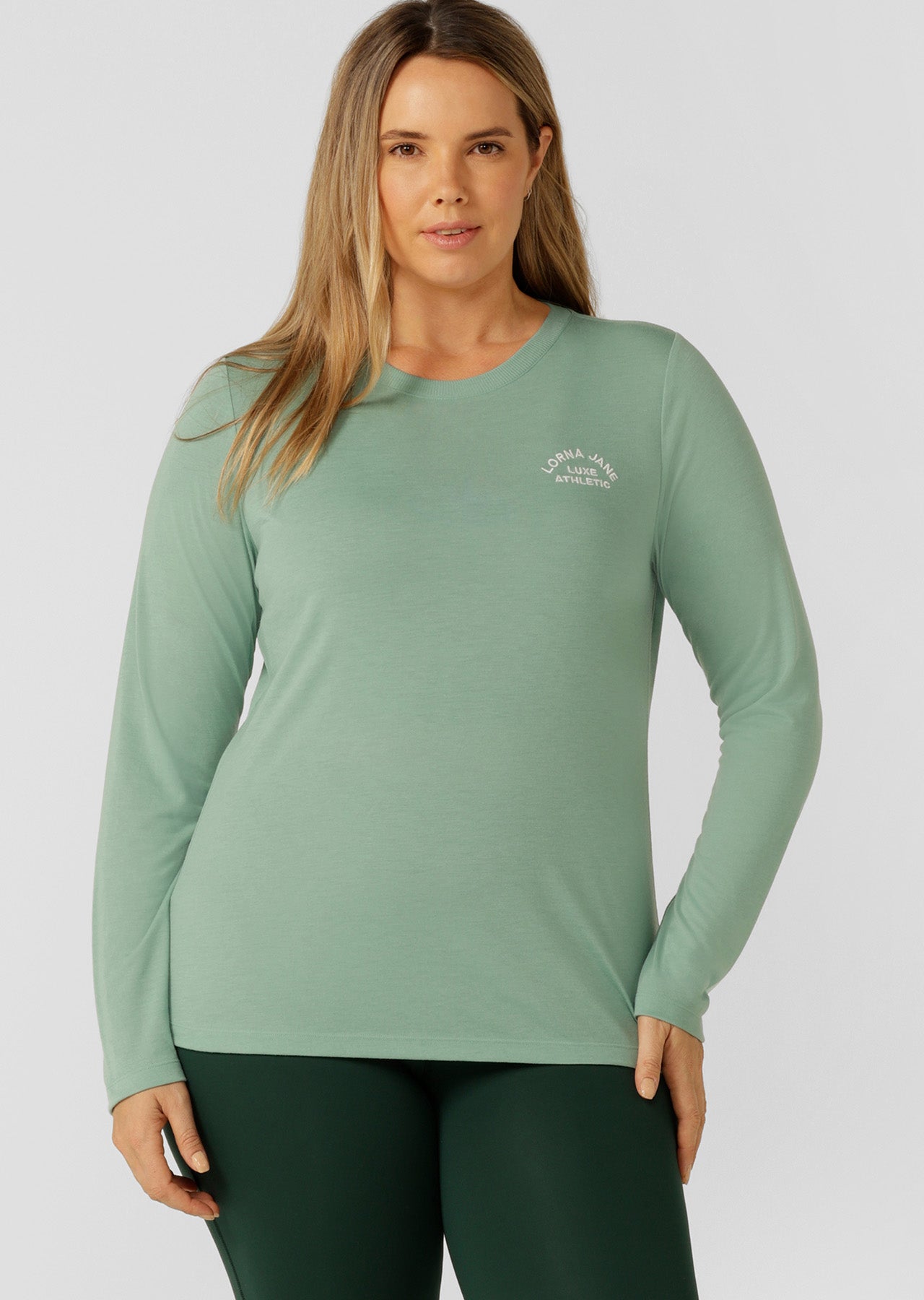 Lorna Jane Lotus Limited Edition Long Sleeve Top - Green Juice