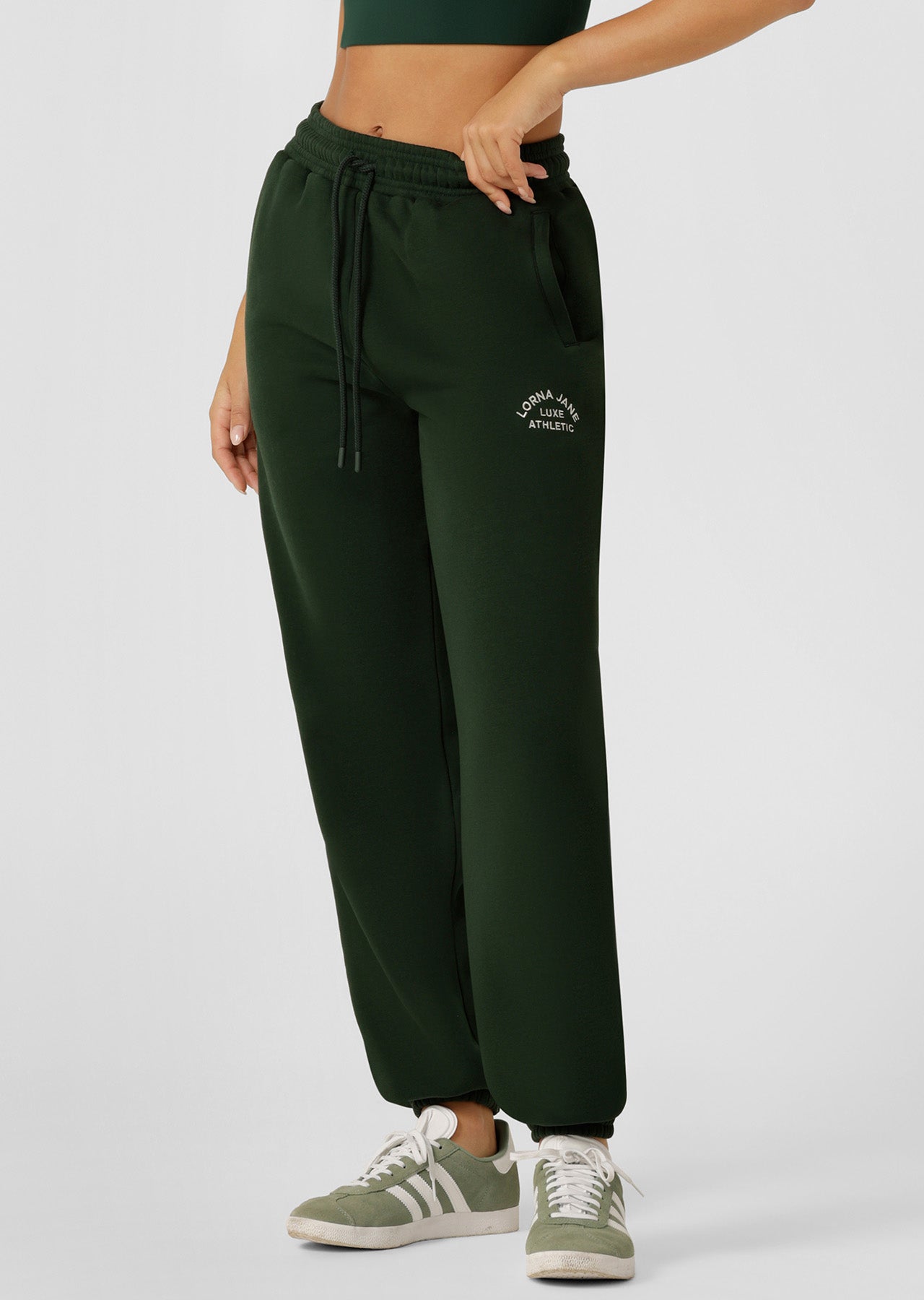 Lorna Jane Lotus Limited Edition Track Pants - Dark Green
