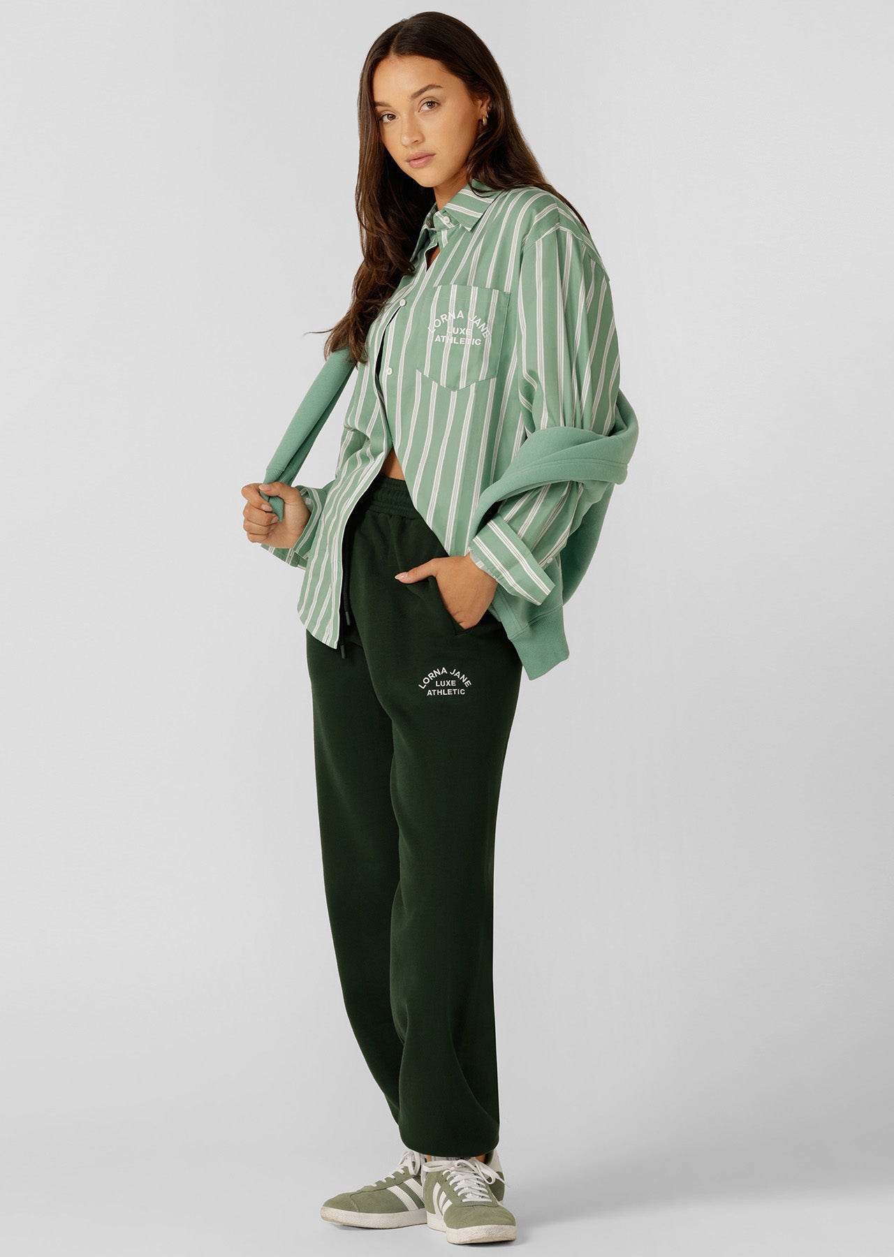 Lorna Jane Lotus Limited Edition Track Pants - Dark Green