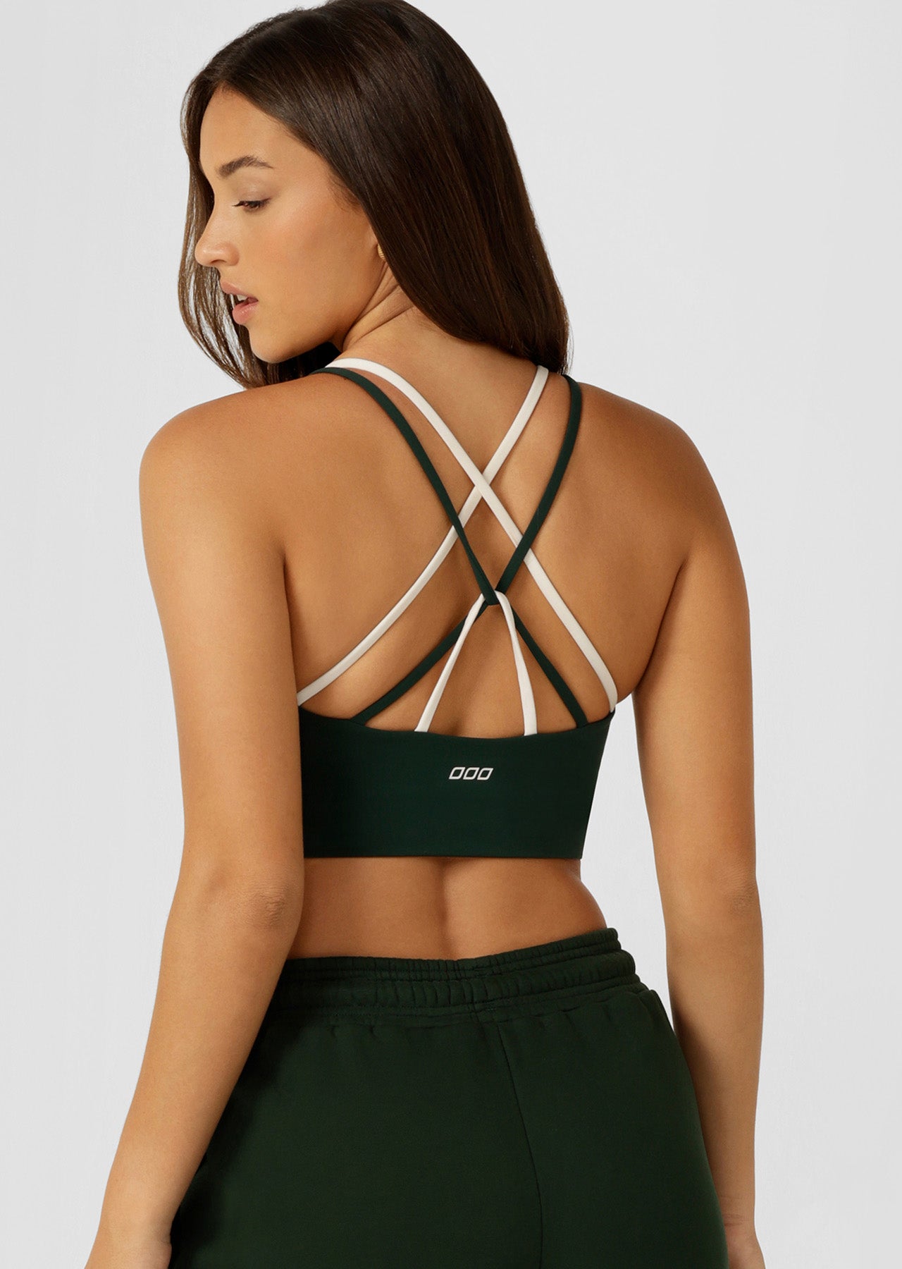 Lorna Jane Lotus Limited Edition Bra Tank Combo - Dark Green