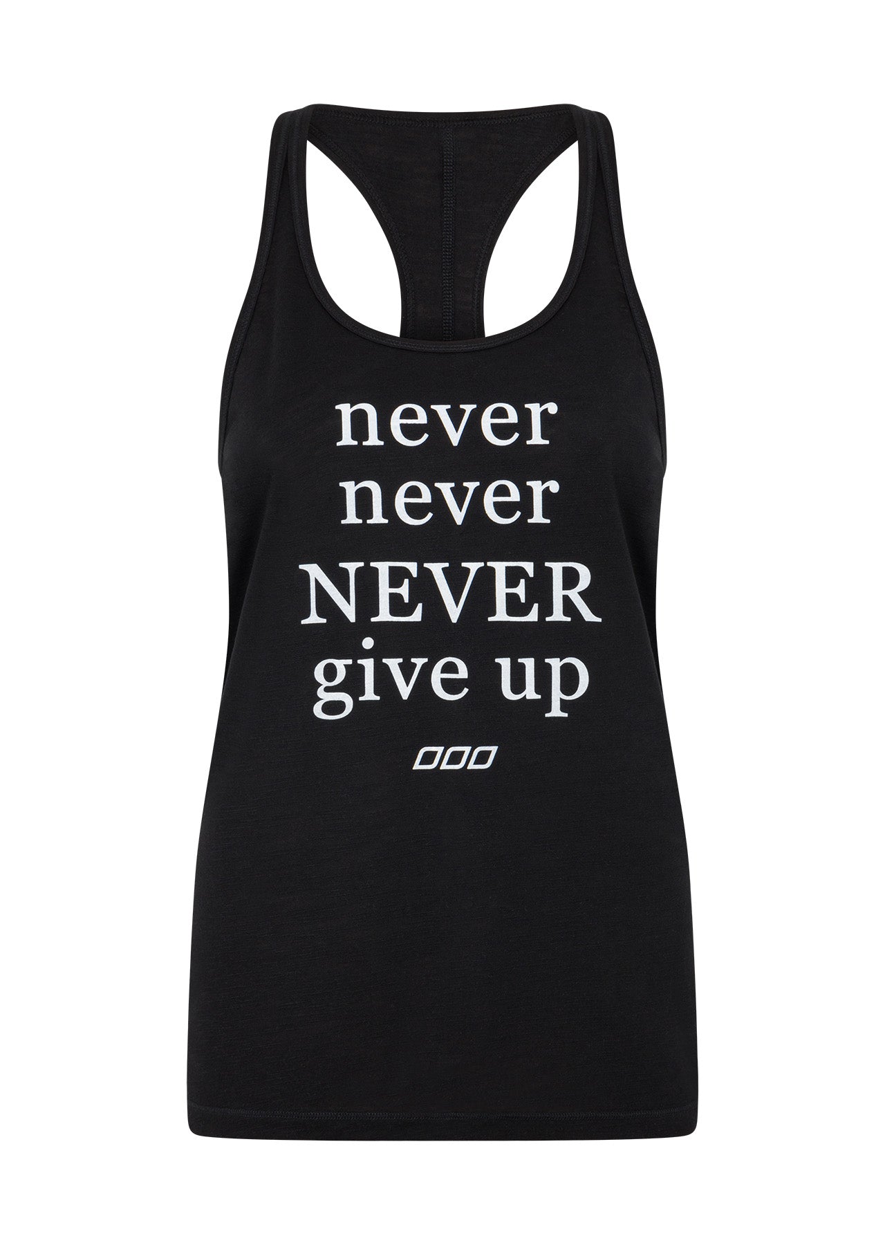 Lorna Jane Never Give Up Slouchy Gym Tank - Black