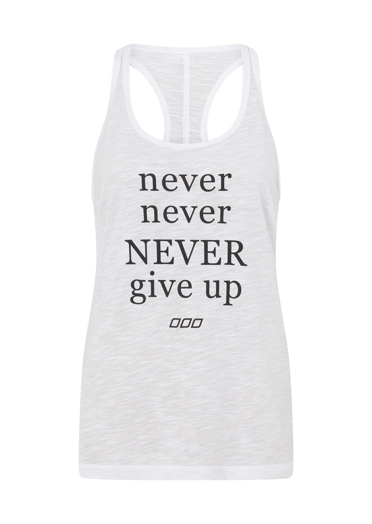 Lorna Jane Never Give Up Slouchy Gym Tank - White
