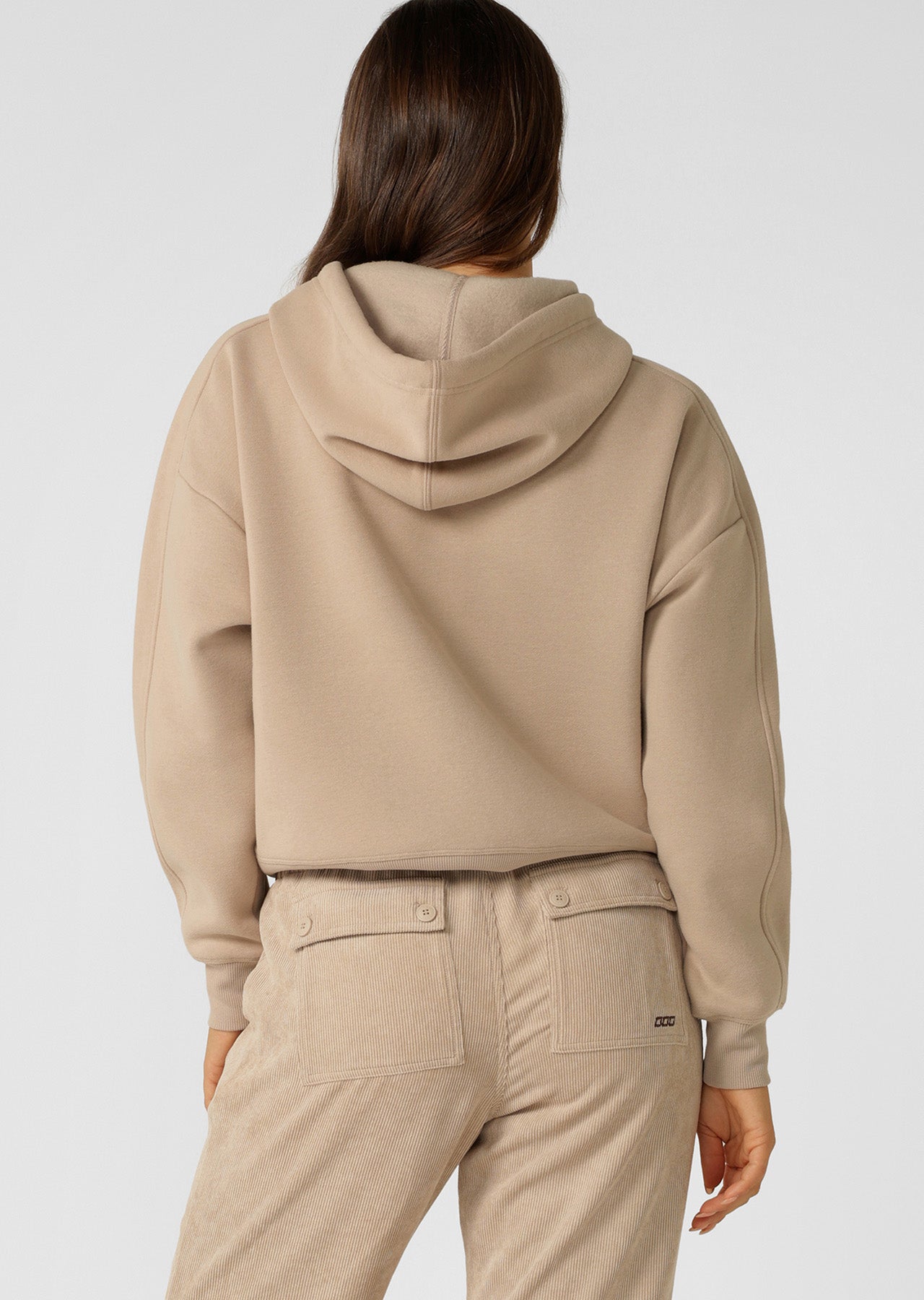 Lorna Jane Limited Edition Lotus Hoodie - Light Oxford Tan