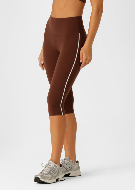 Lorna Jane Limited Edition Lotus 3/4 Capri Leggings - Truffle