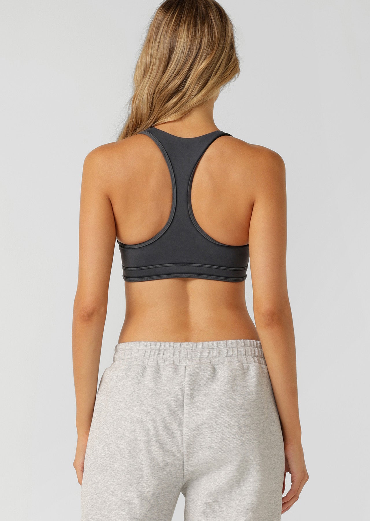 Lorna Jane Fade Out Washed Sports Bra - Washed Black