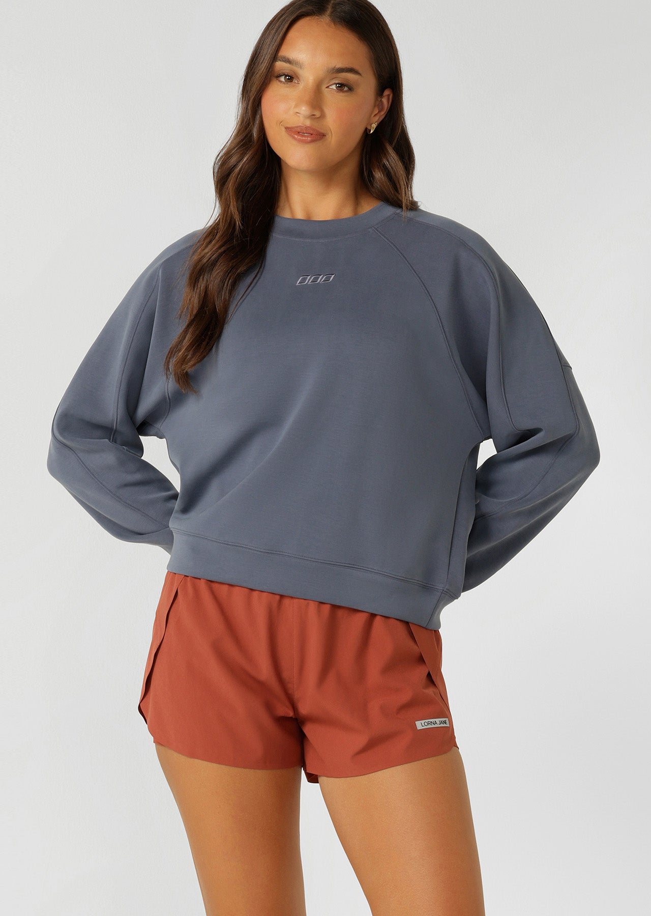 Lorna Jane Cloud Nine Spacer Sweatshirt - Dark Powder Grey