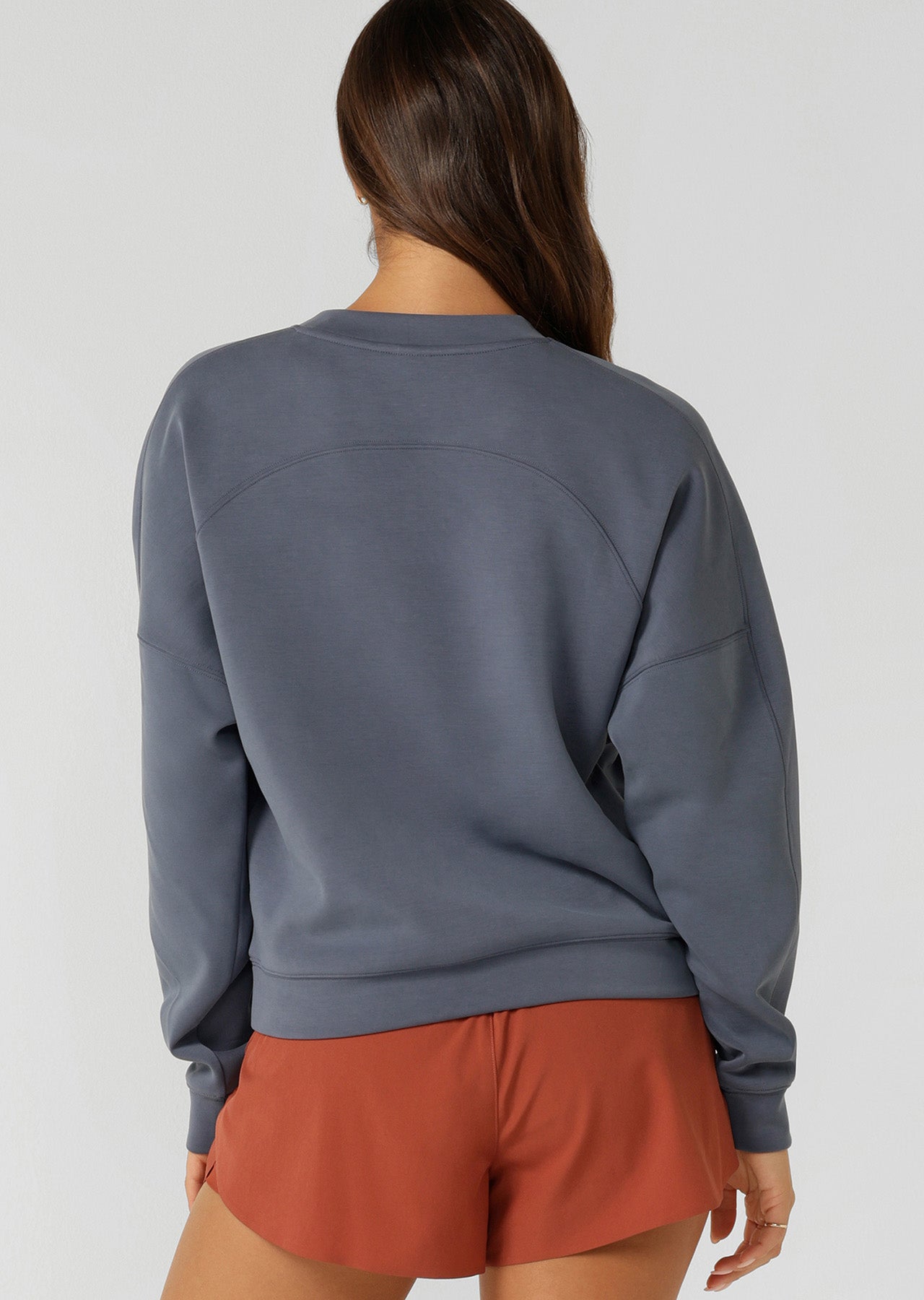 Lorna Jane Cloud Nine Spacer Sweatshirt - Dark Powder Grey