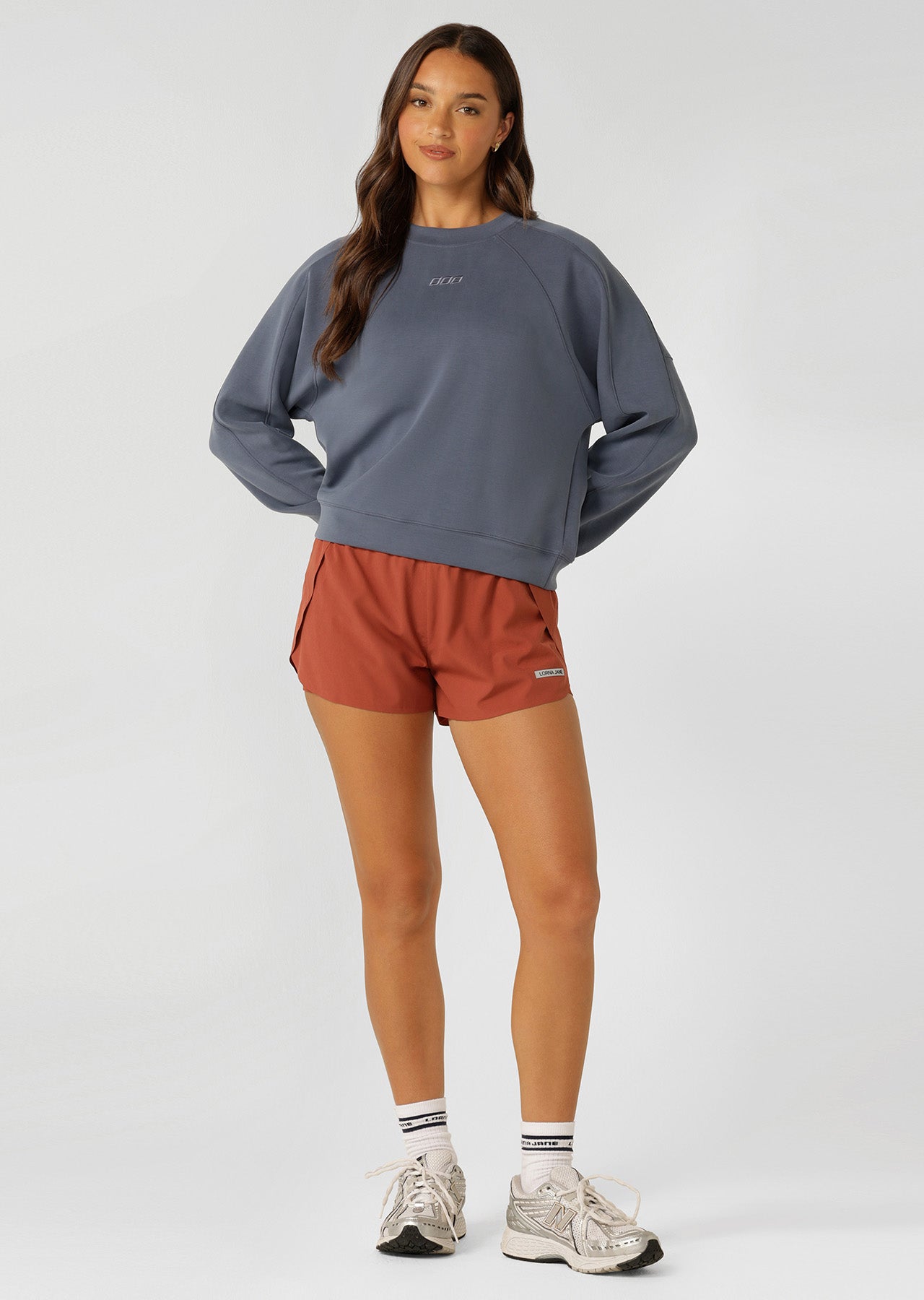 Lorna Jane Cloud Nine Spacer Sweatshirt - Dark Powder Grey