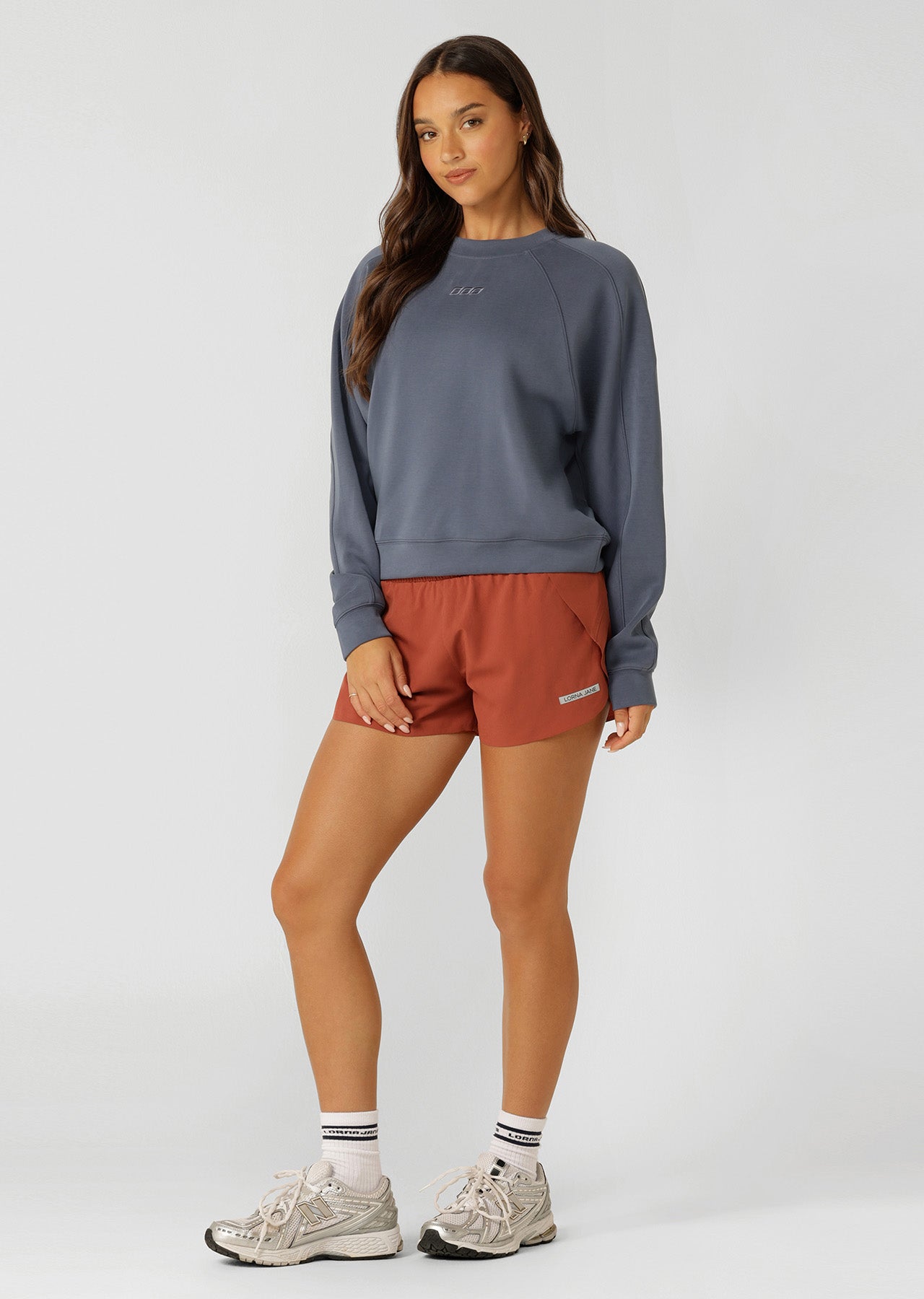 Lorna Jane Cloud Nine Spacer Sweatshirt - Dark Powder Grey