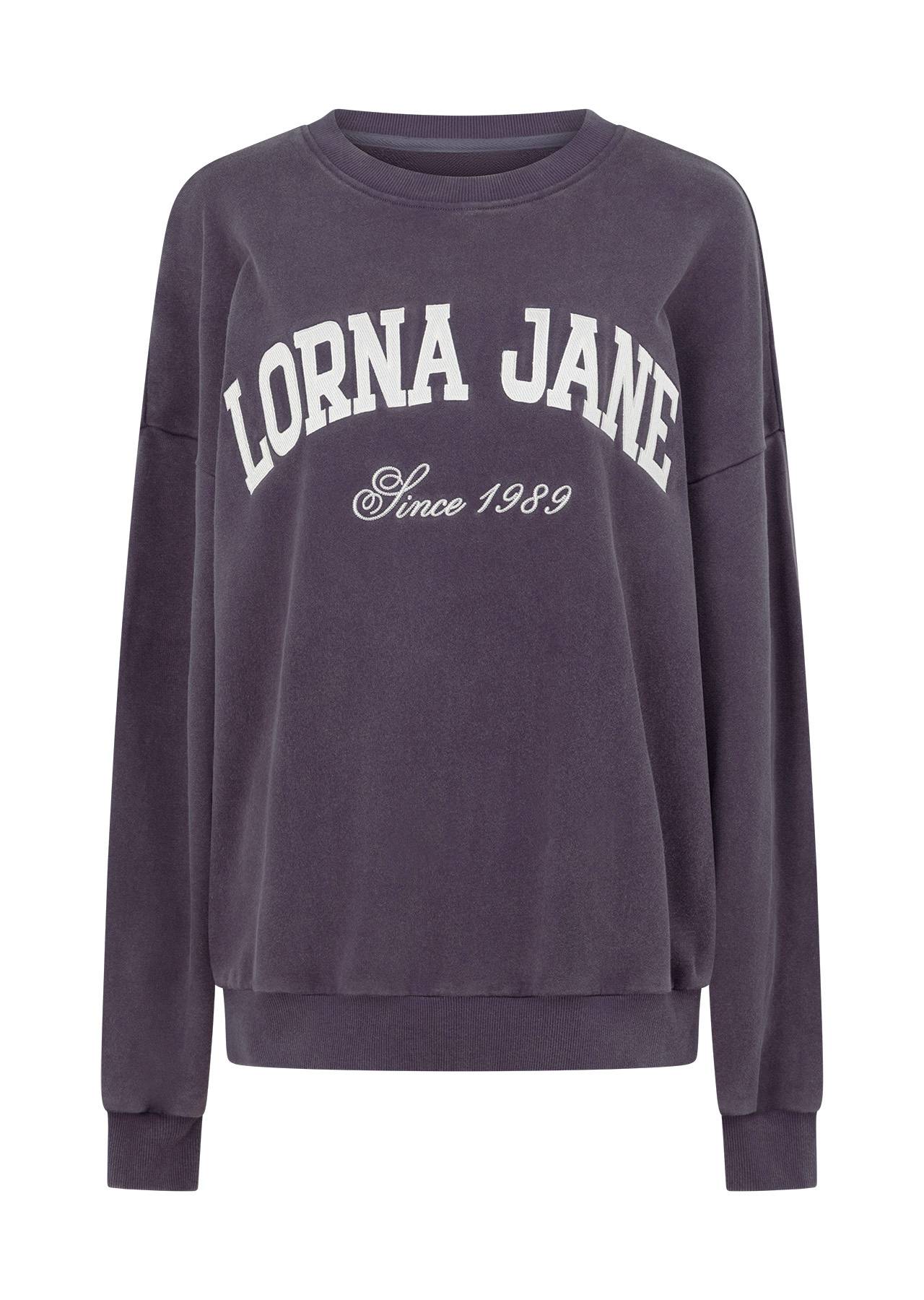 Lorna Jane New Sport Washed Sweatshirt - Washed Midnight Plum