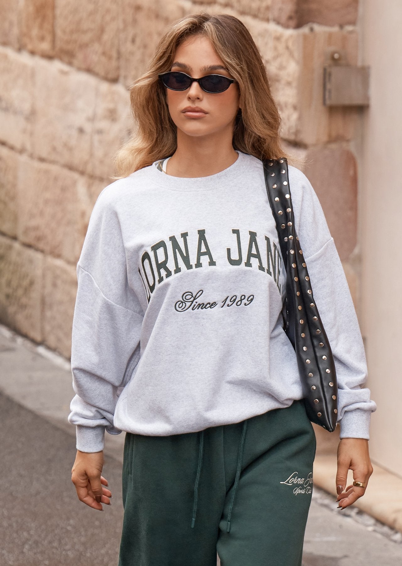 Lorna Jane New Sport Sweatshirt - Light Grey Marl