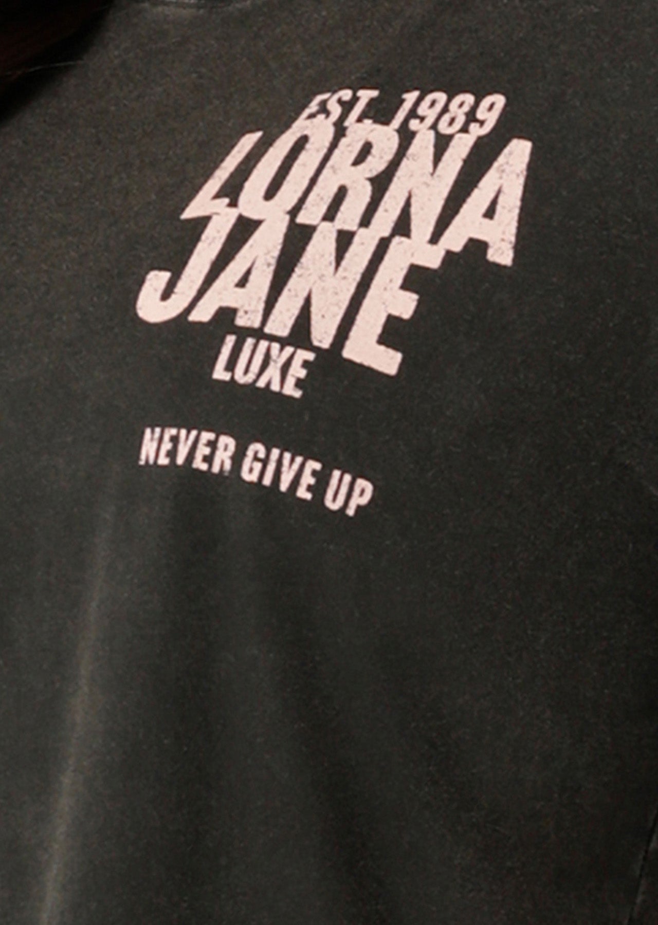 Lorna Jane Heritage Inspiration Washed Relaxed T-Shirt - Washed Black