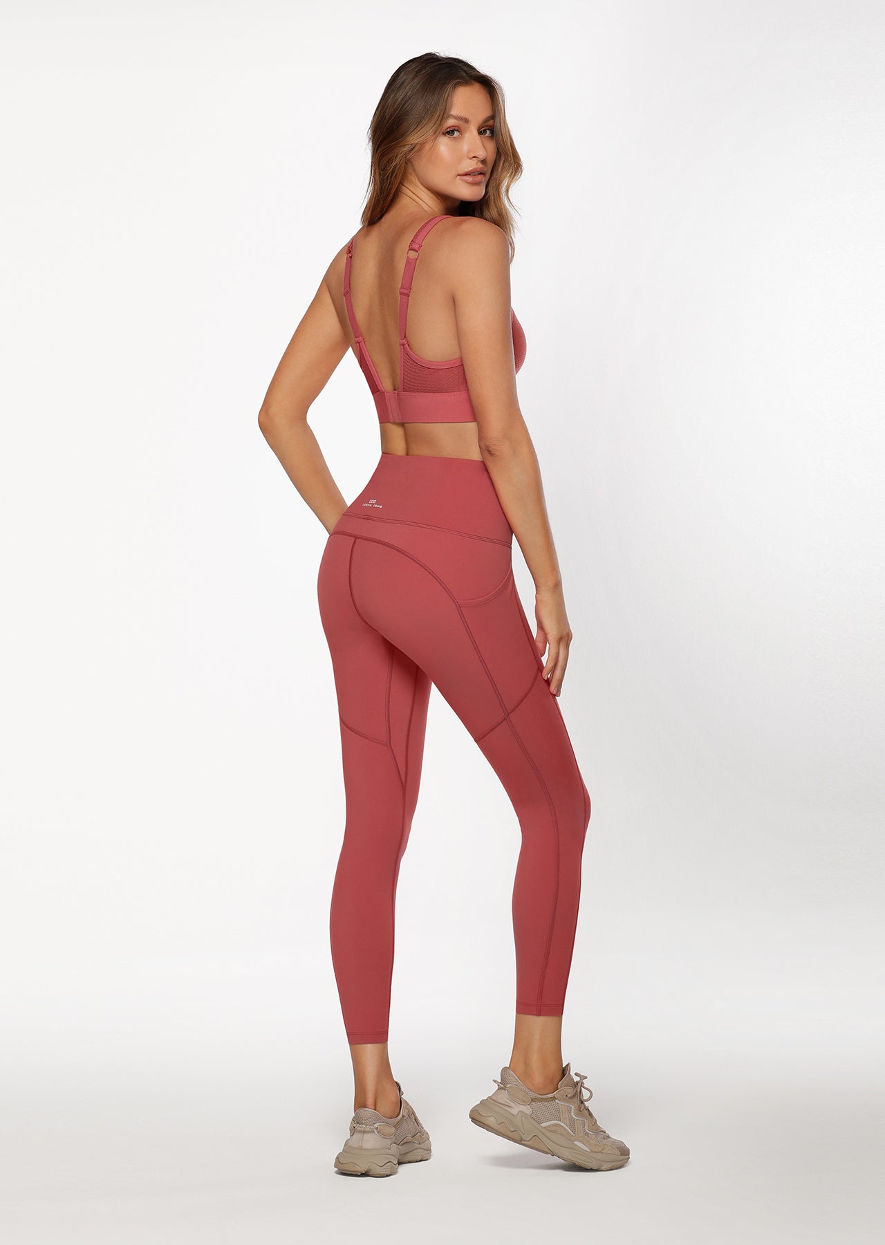 Lorna Jane Compress & Compact Sports Bra - Earth